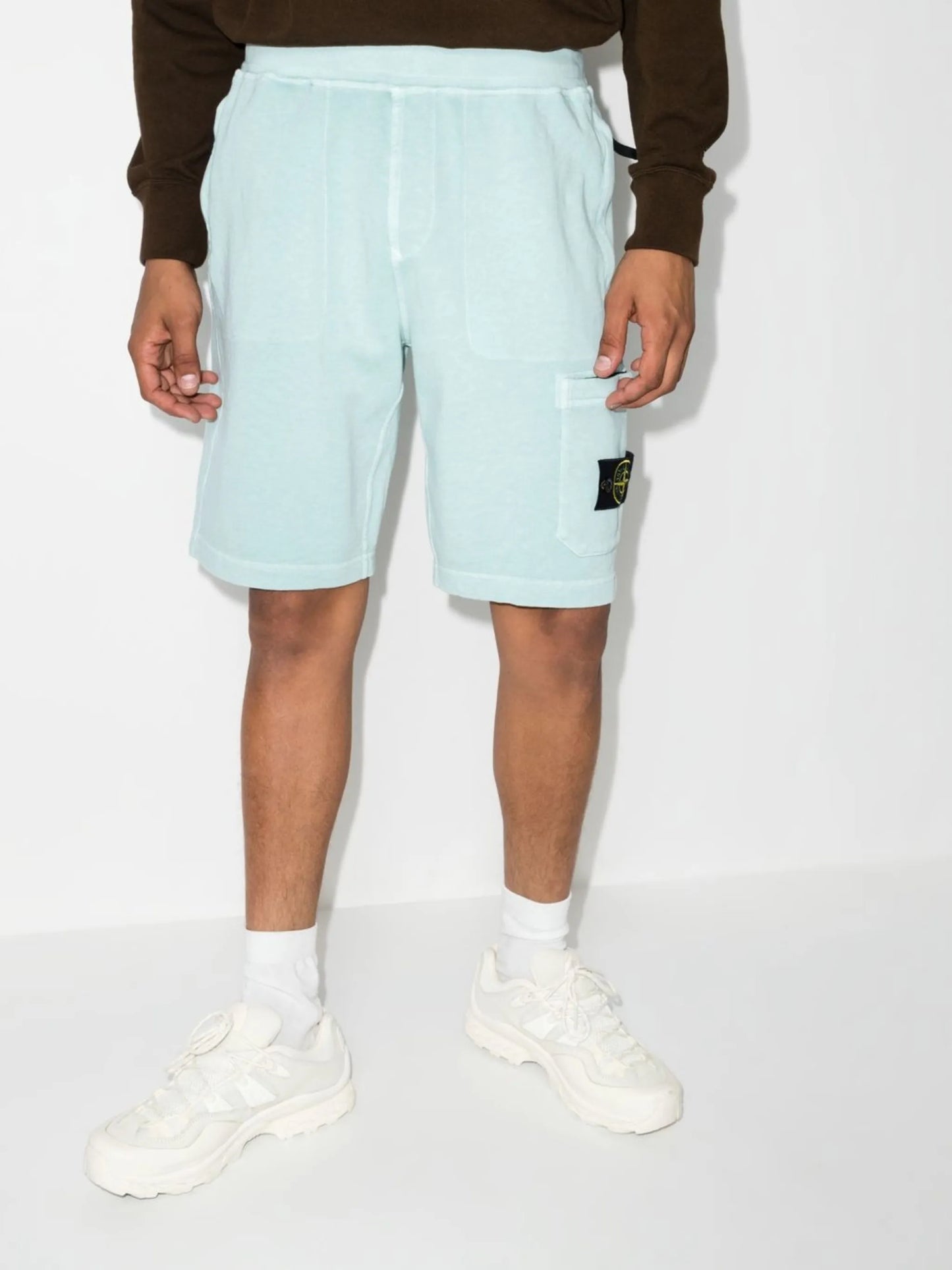 logo-patch track shorts
