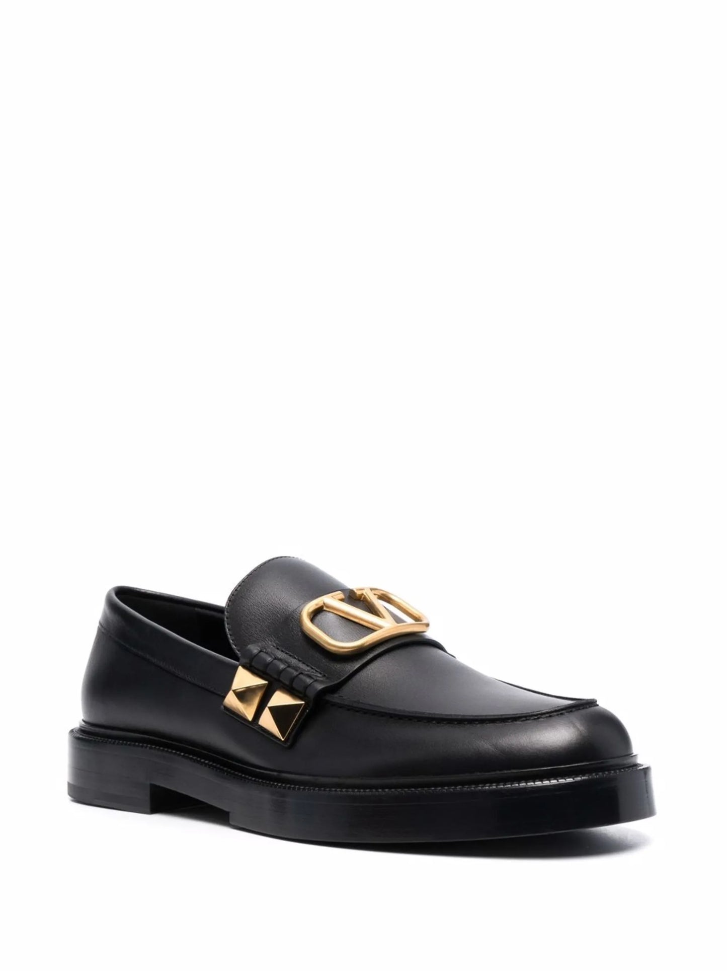 logo stud detail loafers