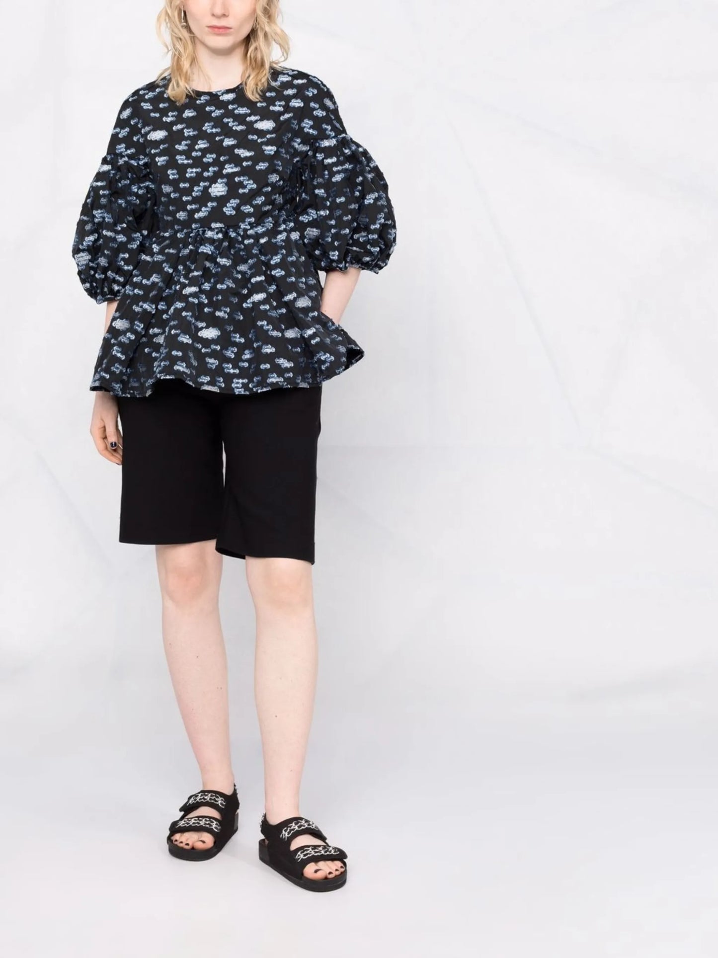 Jerry puff-sleeve blouse