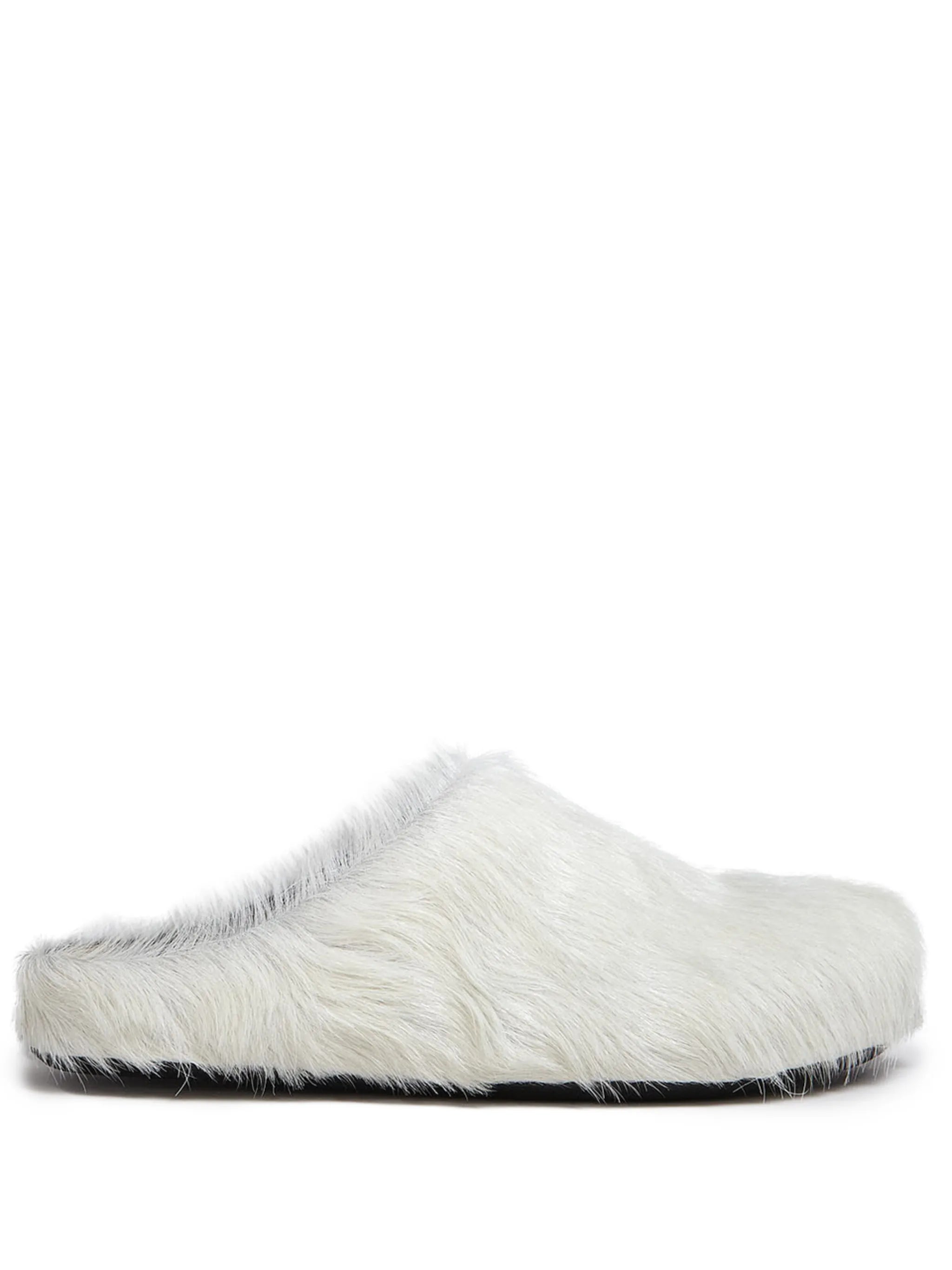 long hair calfskin Fussbett sabots