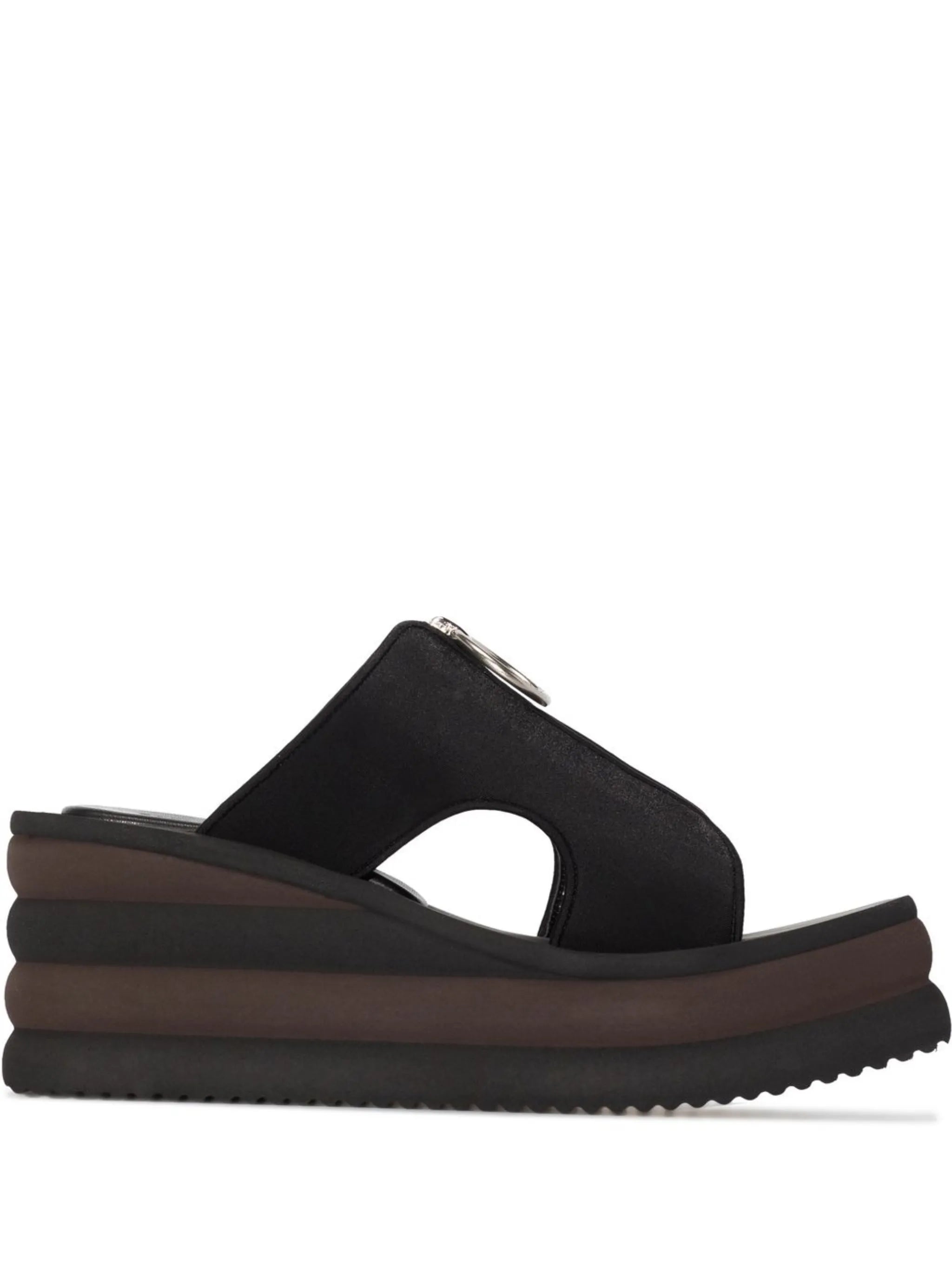 zip-front platform sandals