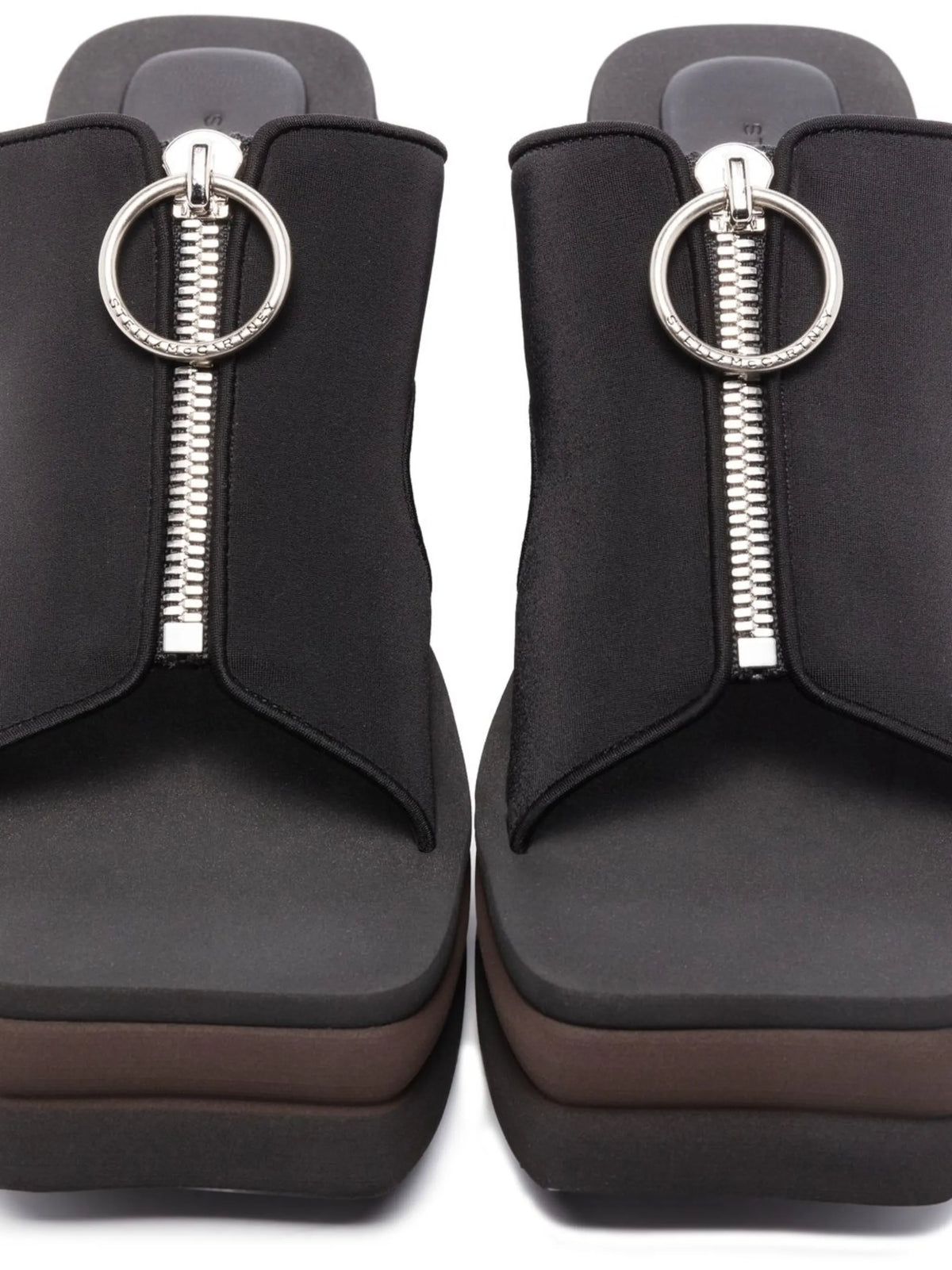 zip-front platform sandals