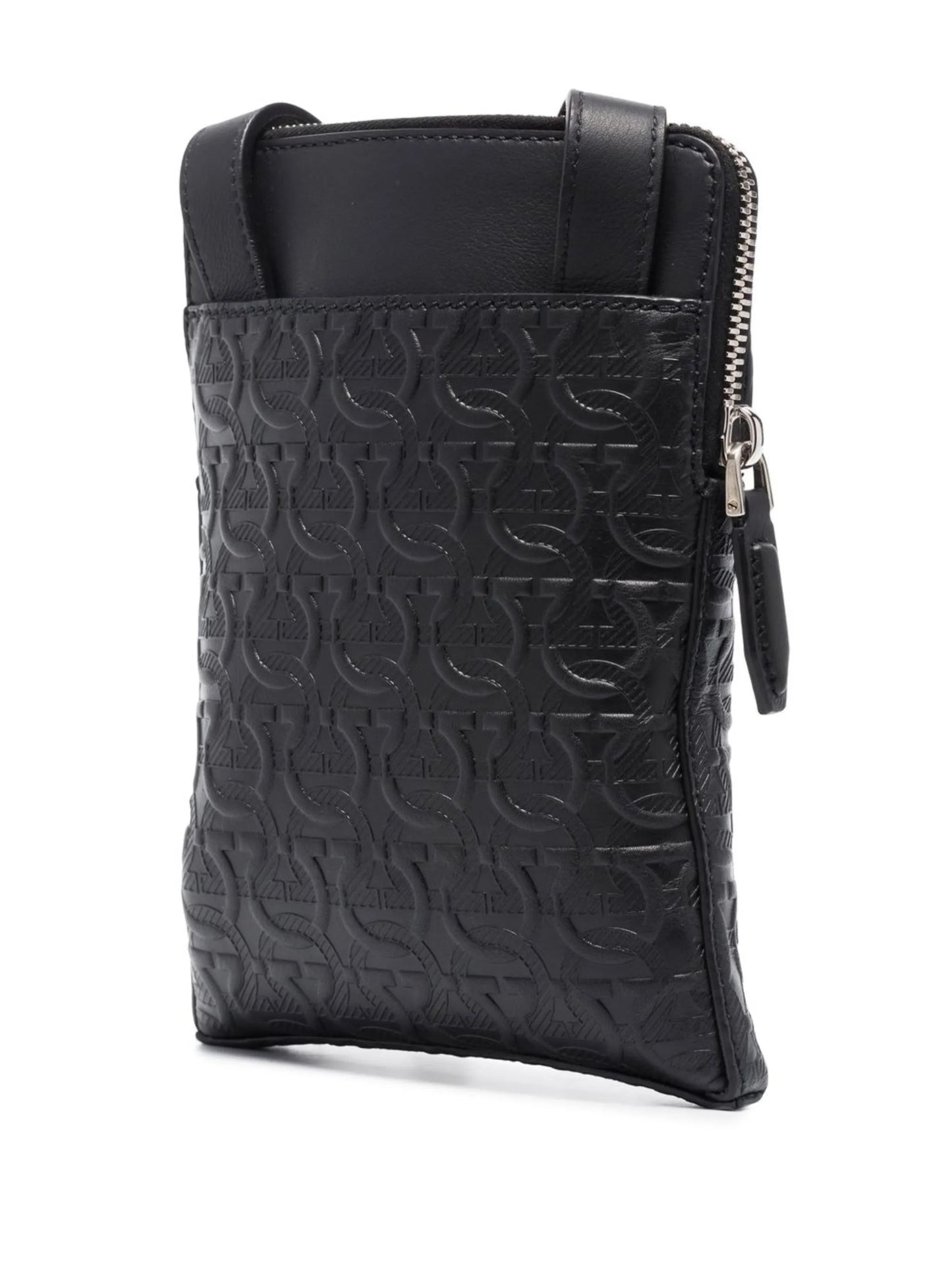 Gancini embossed messenger bag