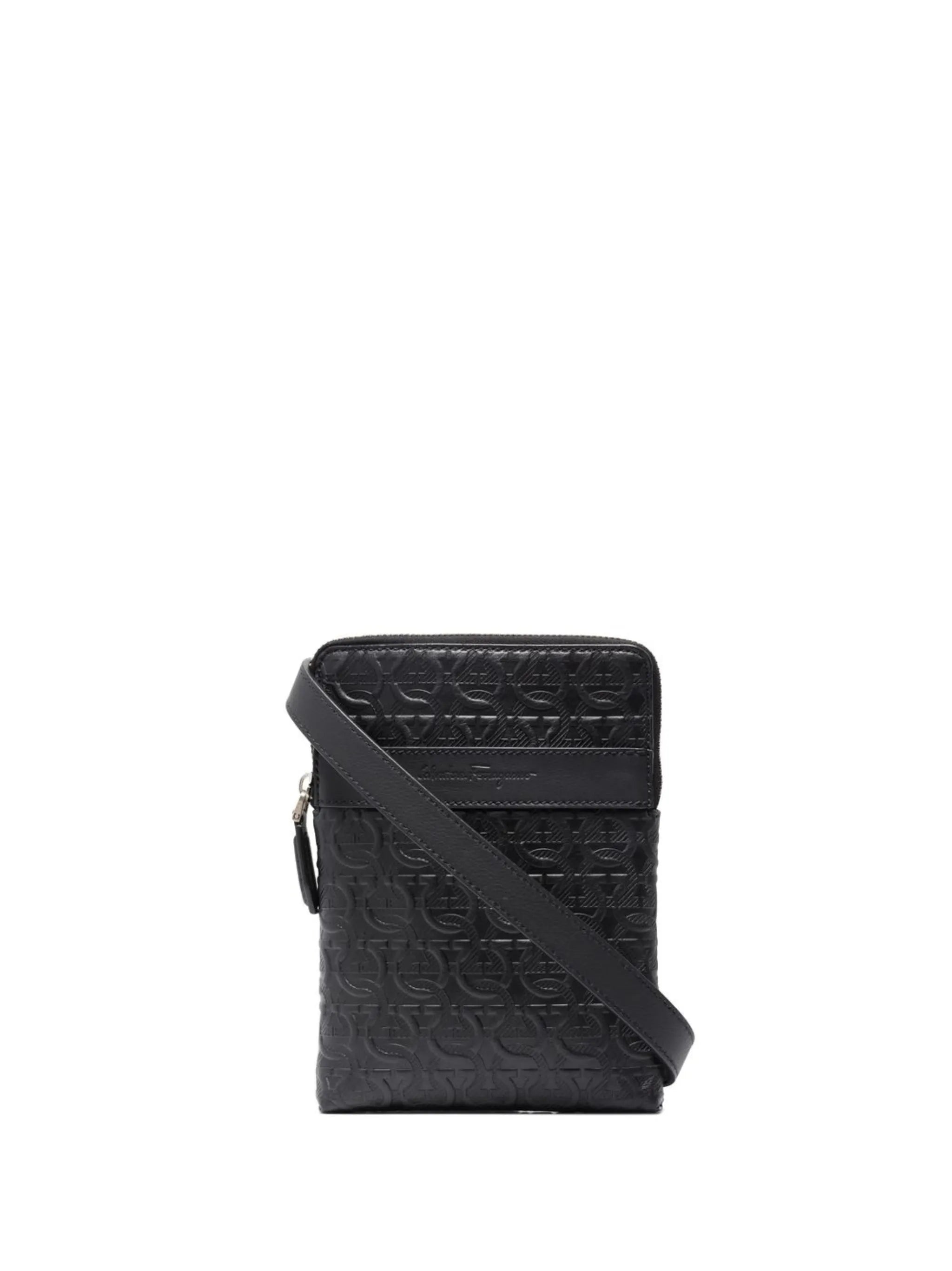 Gancini embossed messenger bag