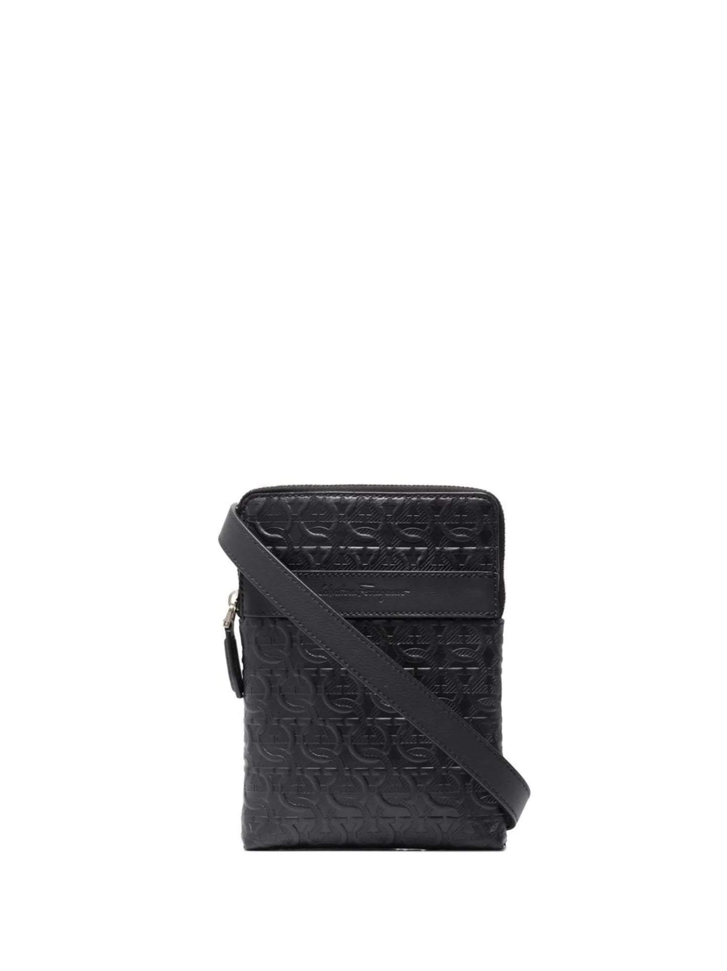 Gancini embossed messenger bag
