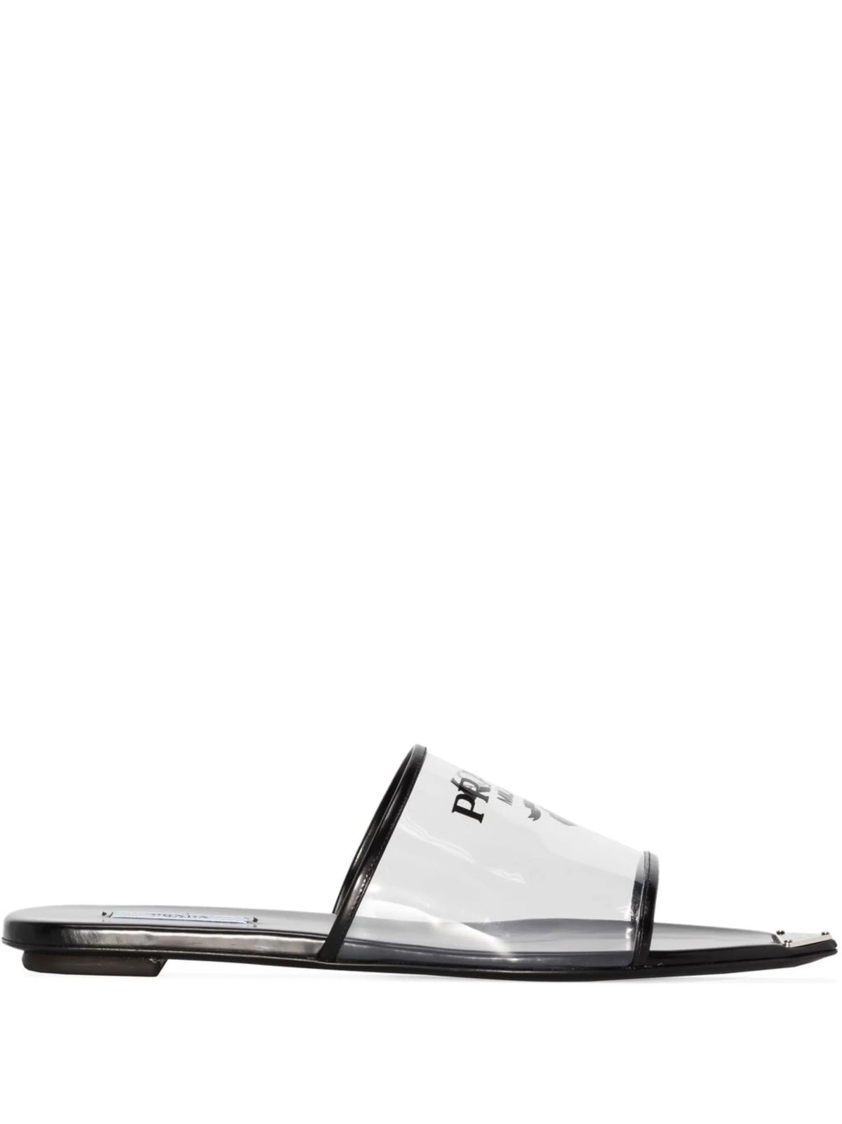 logo-print flat sandals