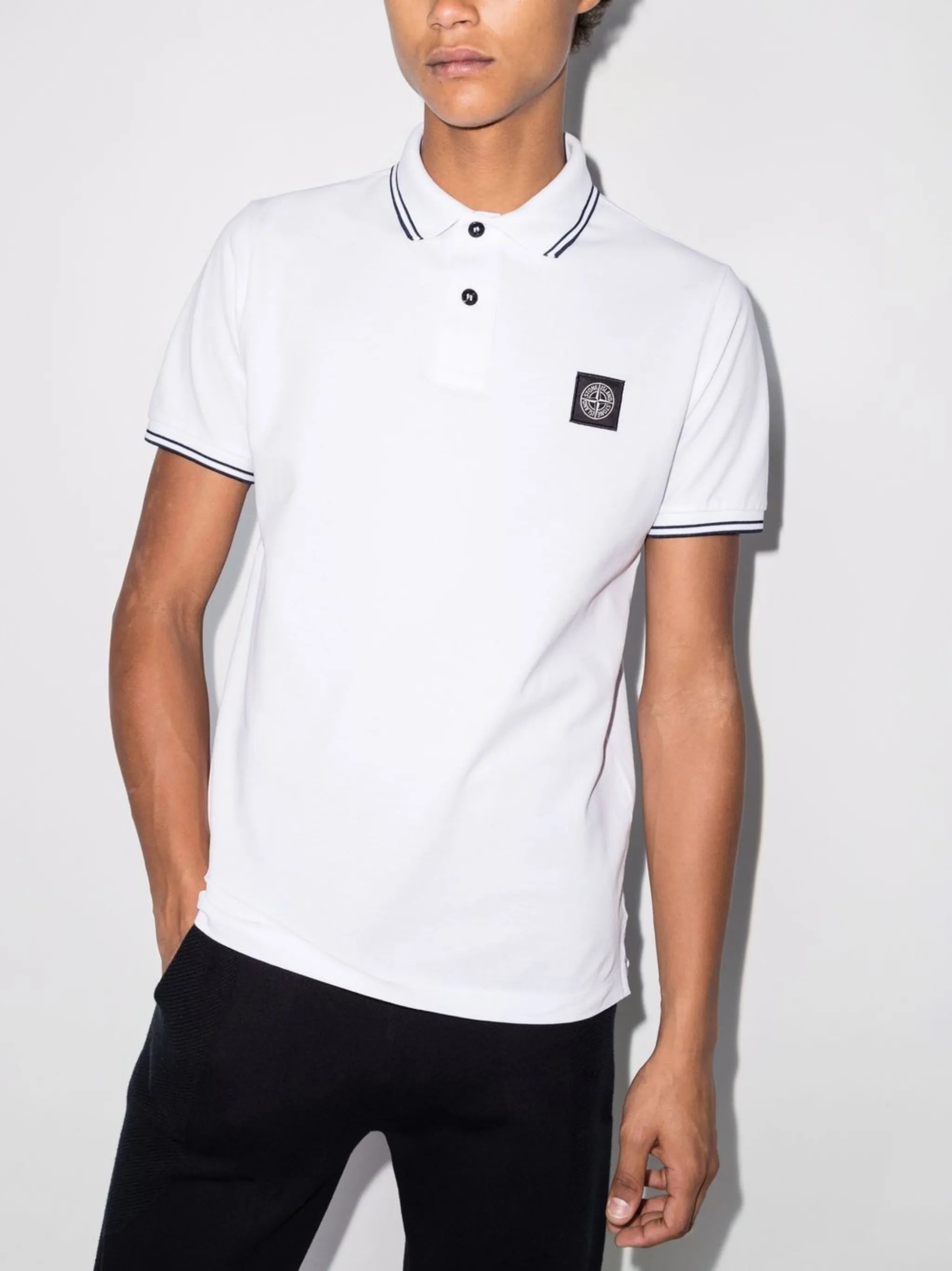 Compass patch polo shirt