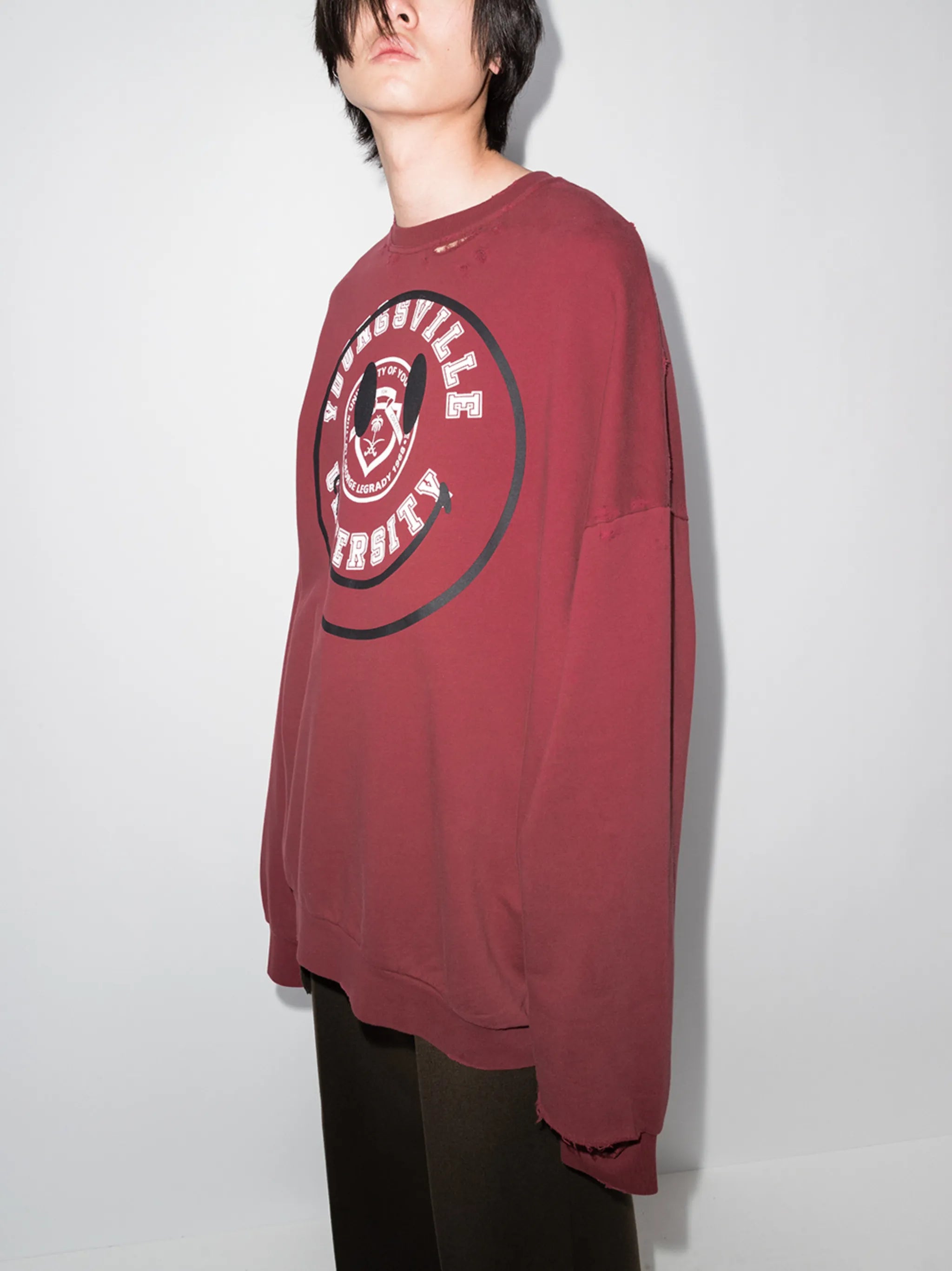 x Smiley logo-print sweatshirt