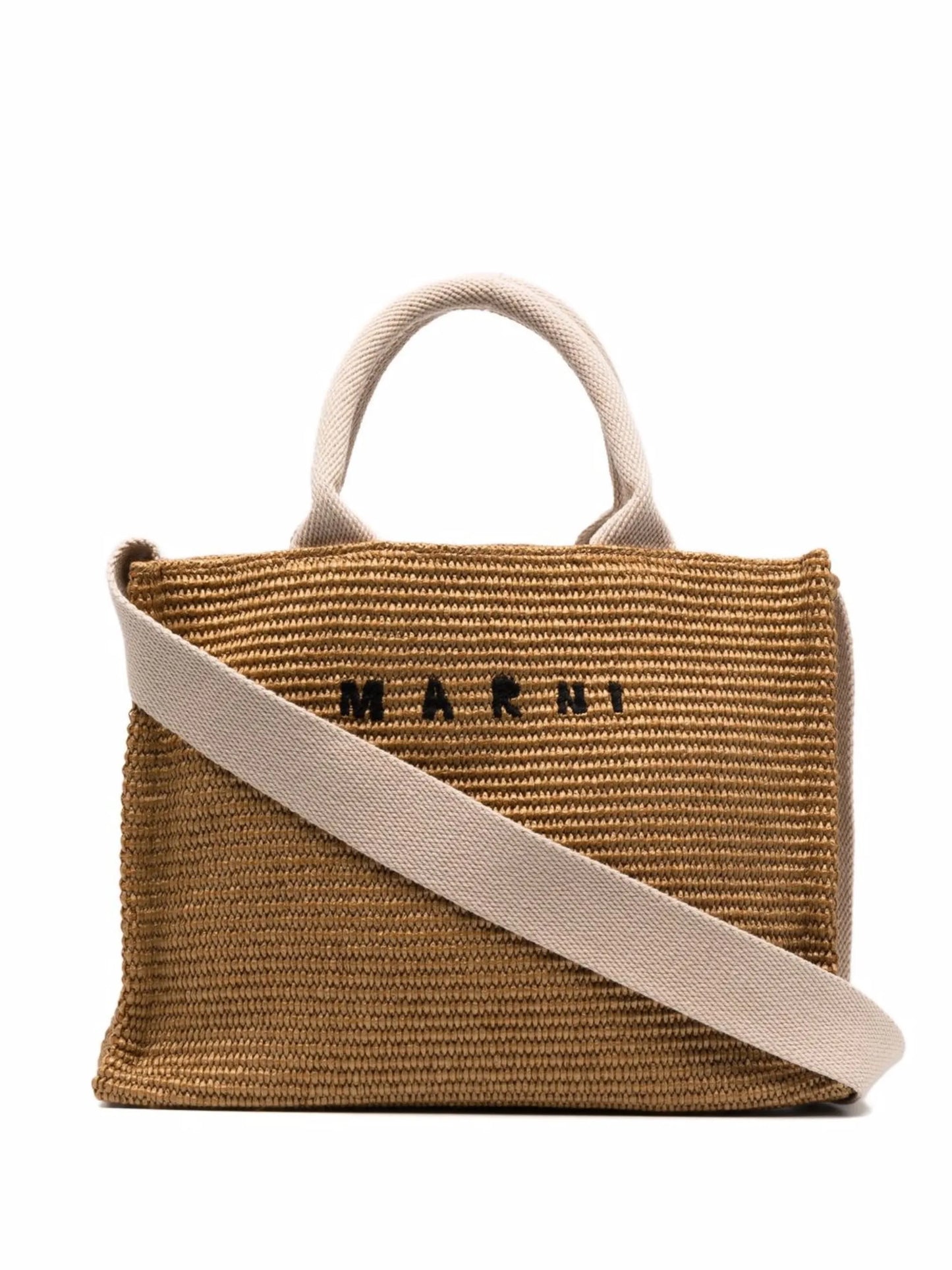 raffia-effect tote bag