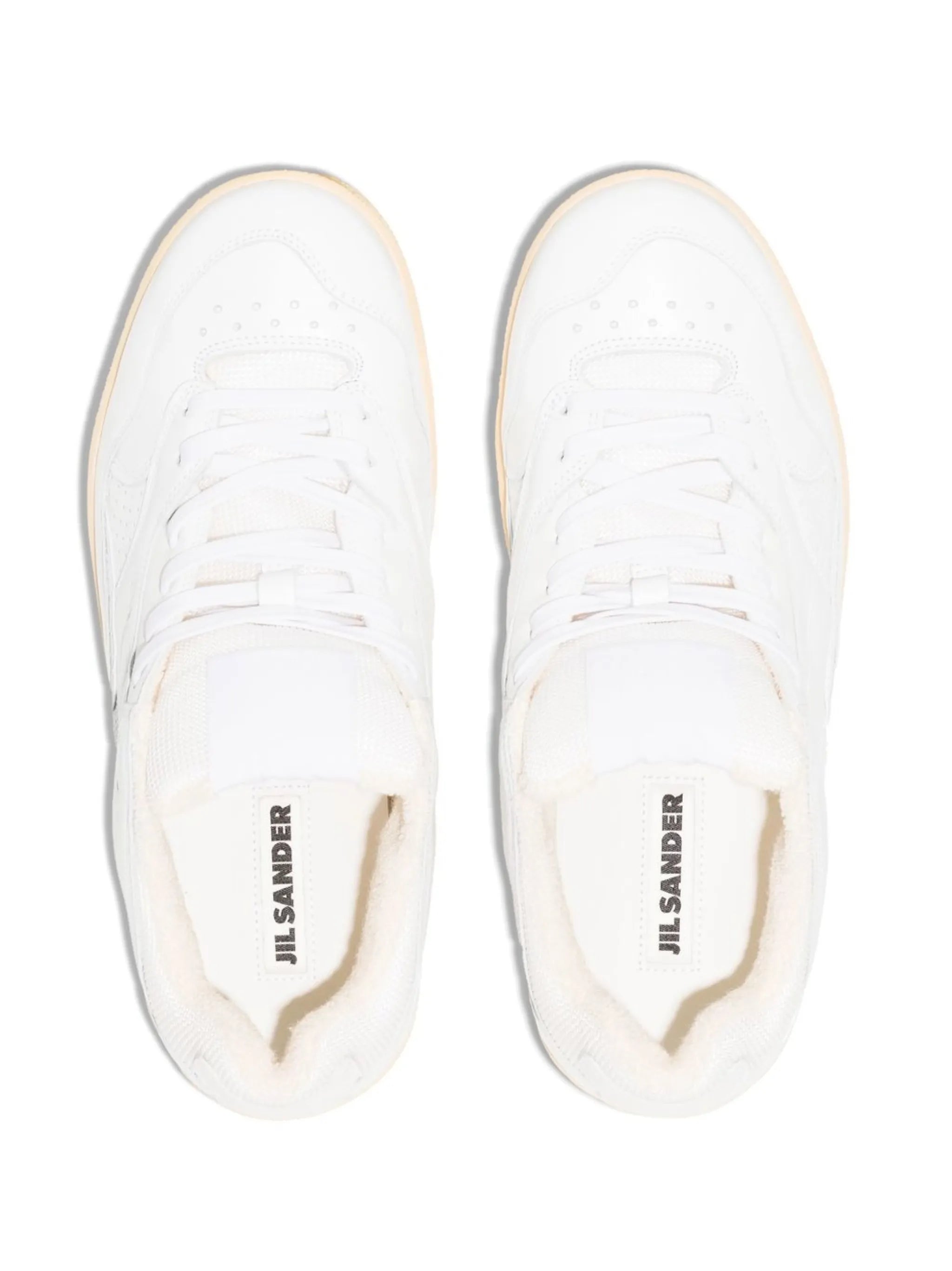 low-top panelled vulcanised-sole sneakers
