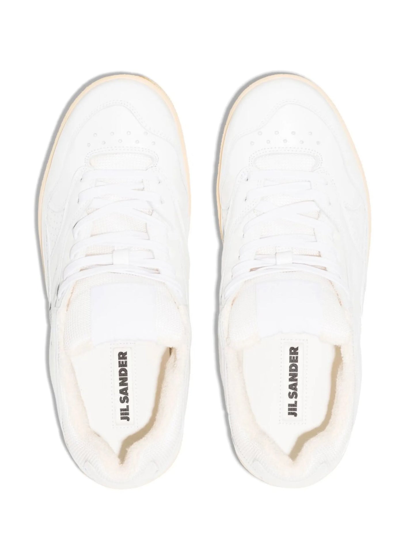 low-top panelled vulcanised-sole sneakers