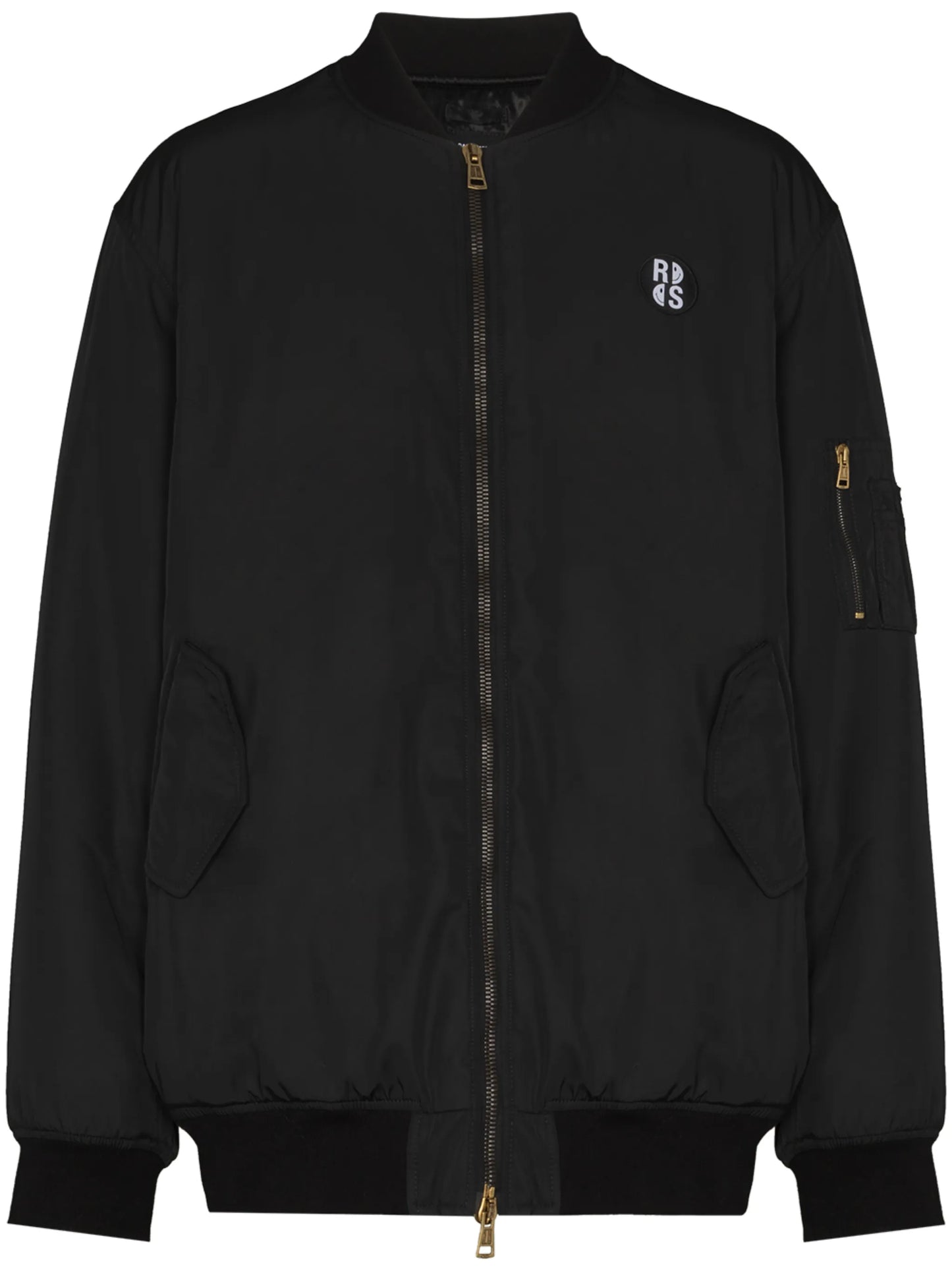 smiley-print bomber jacket
