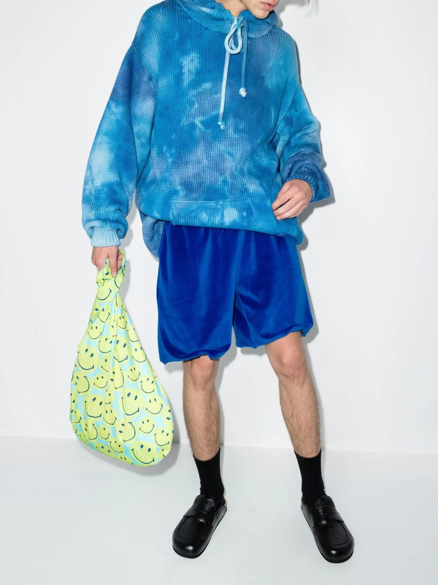 straight-leg track shorts