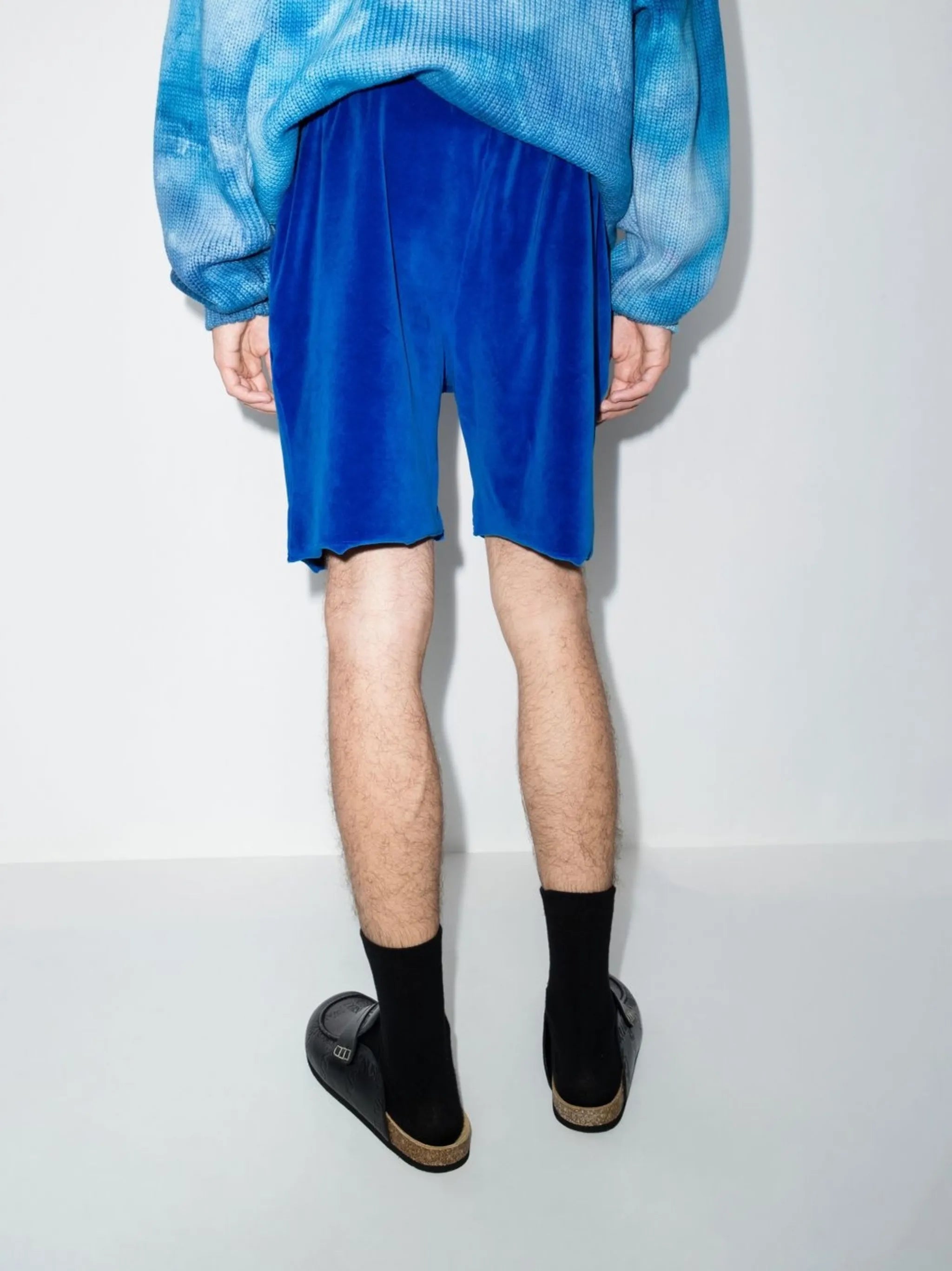 straight-leg track shorts