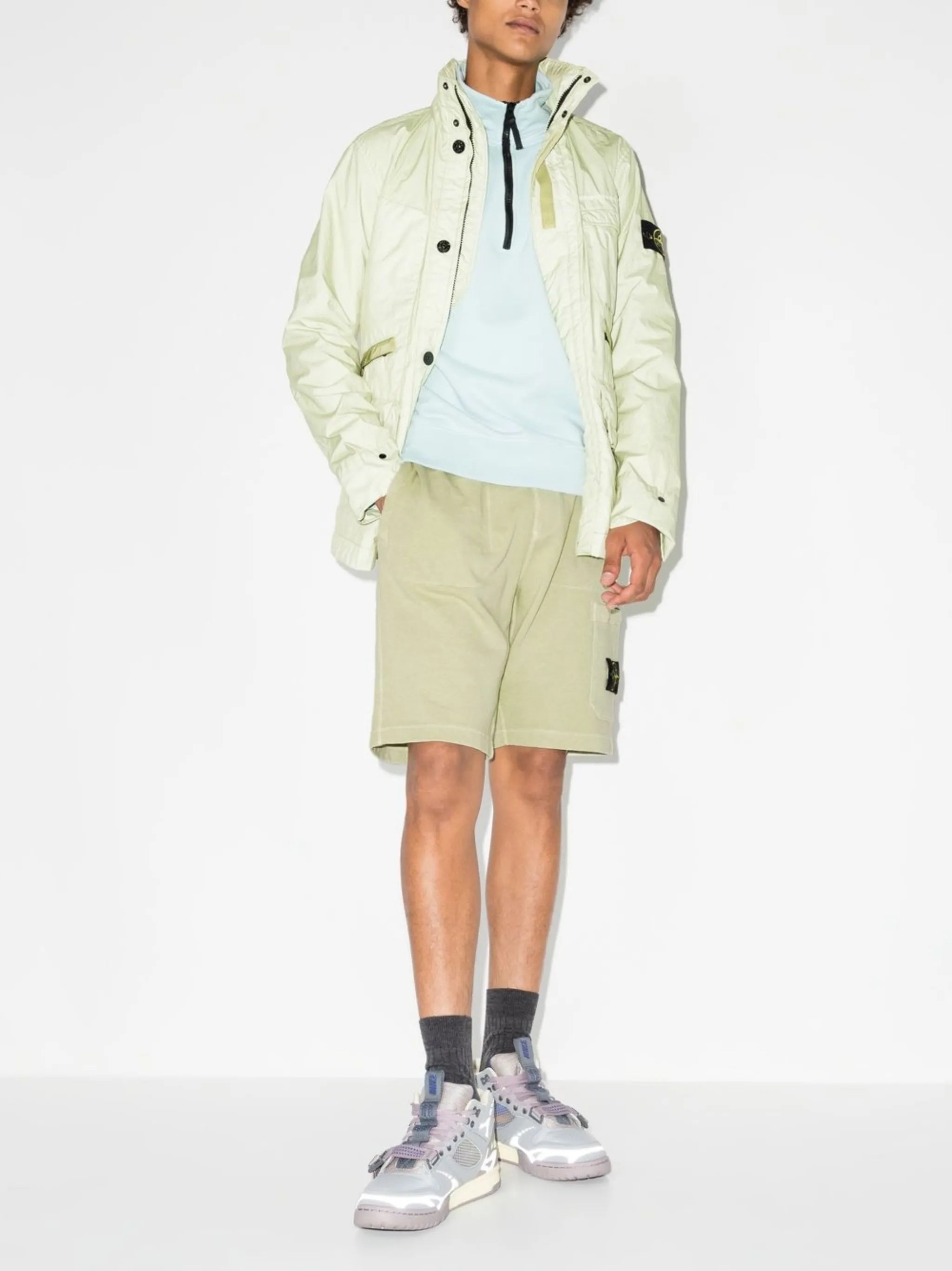 logo-patch track shorts