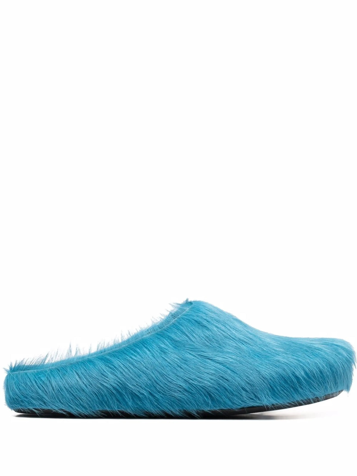 long hair calfskin Fussbett sabots