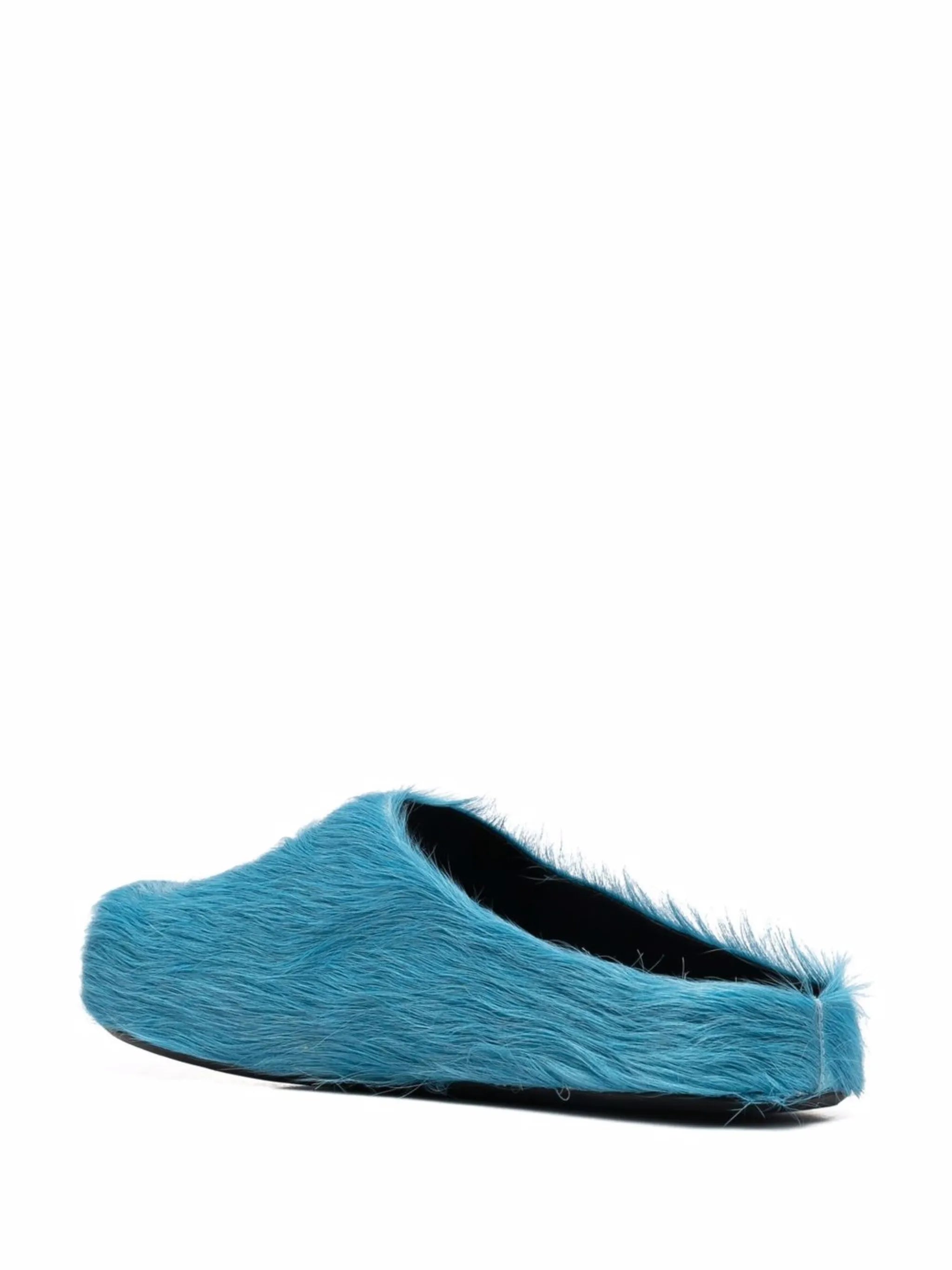 long hair calfskin Fussbett sabots