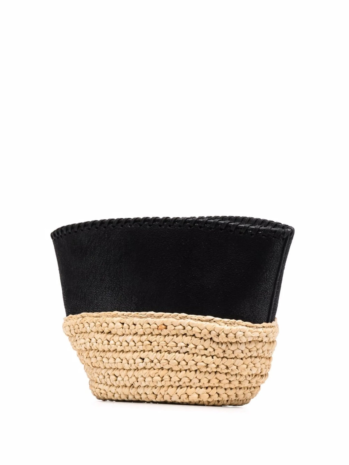 raffia detailing chain-link crossbody bag