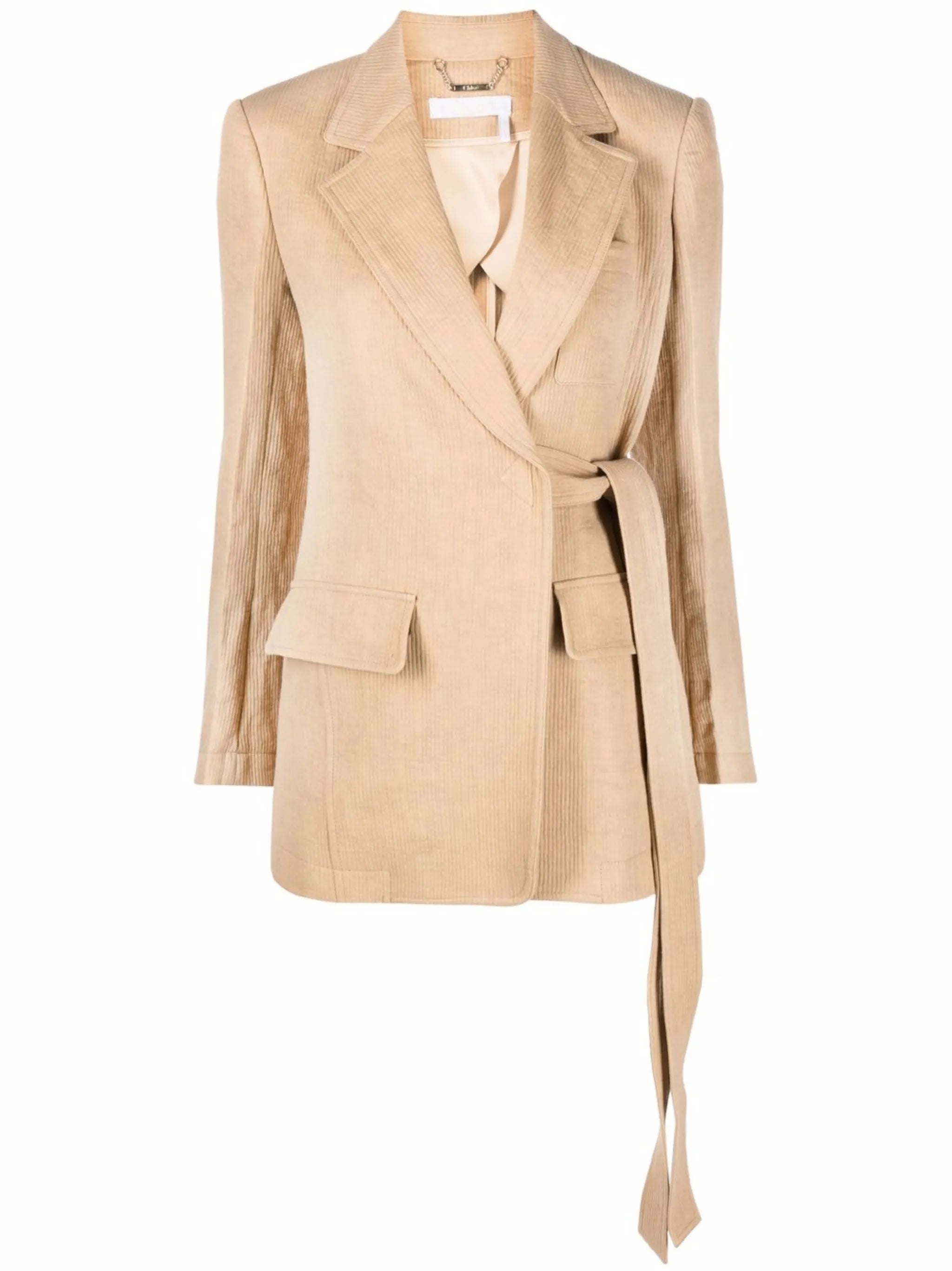 notched-lapel single-breasted jacket
