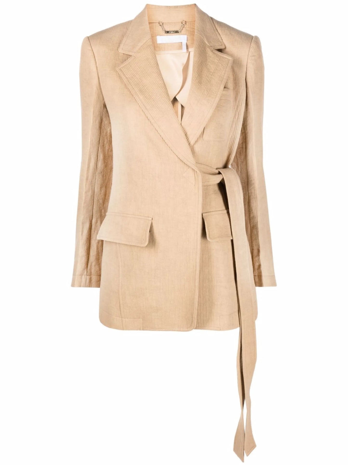 notched-lapel single-breasted jacket