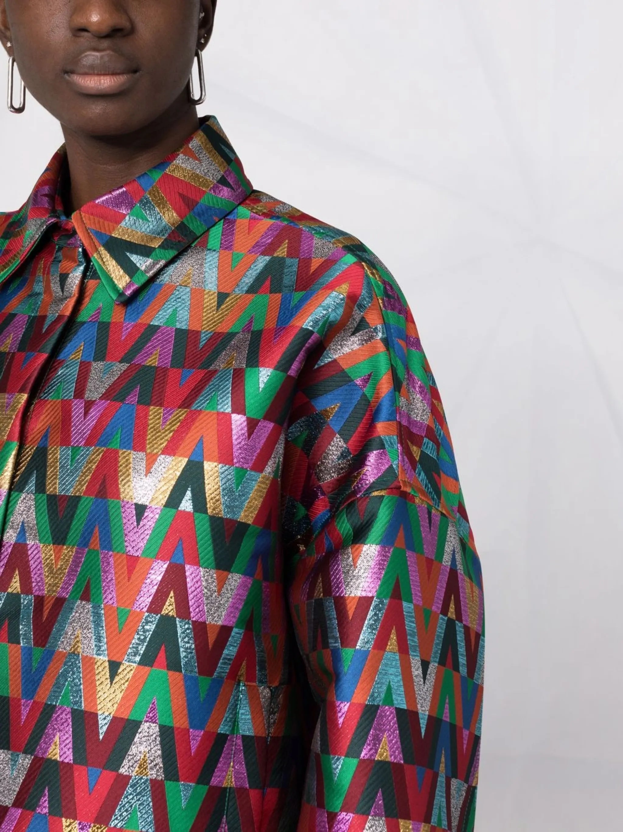Optical Logo cropped jacket