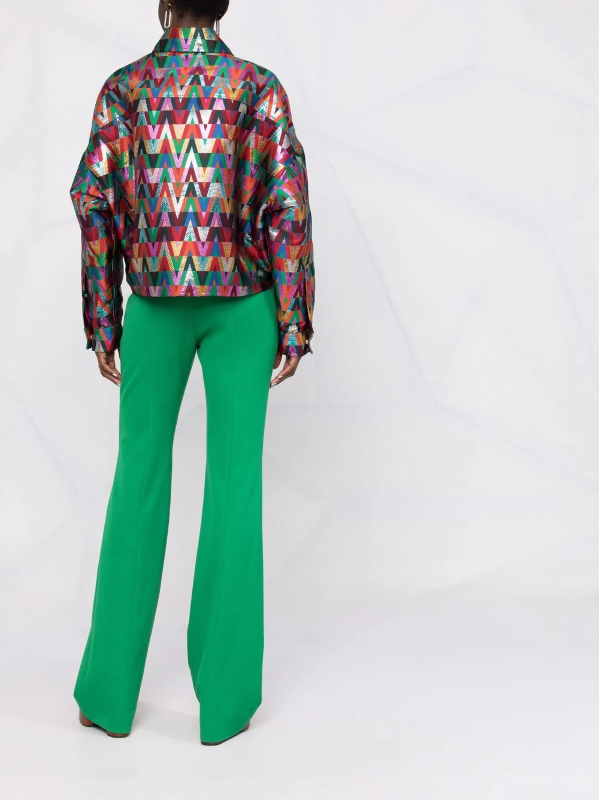 Optical Logo cropped jacket