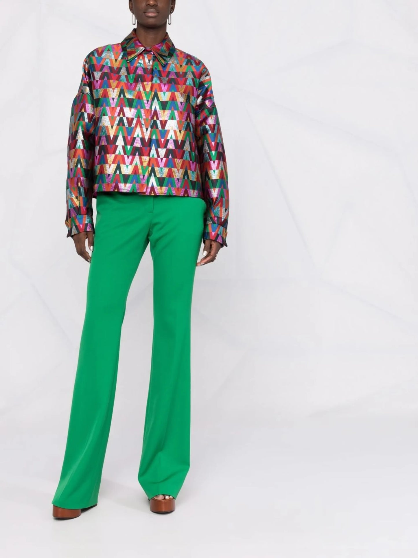 Optical Logo cropped jacket