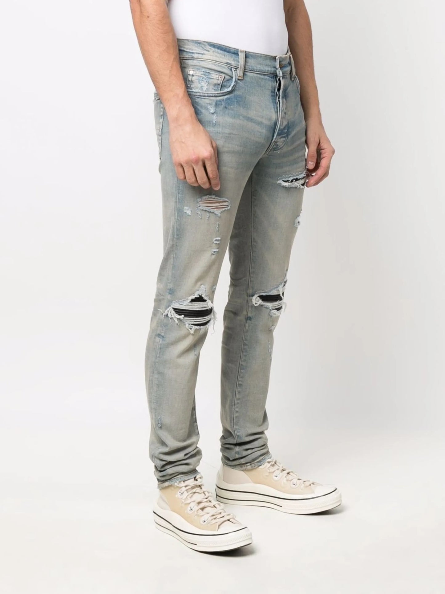 MX1 distressed-effect skinny jeans