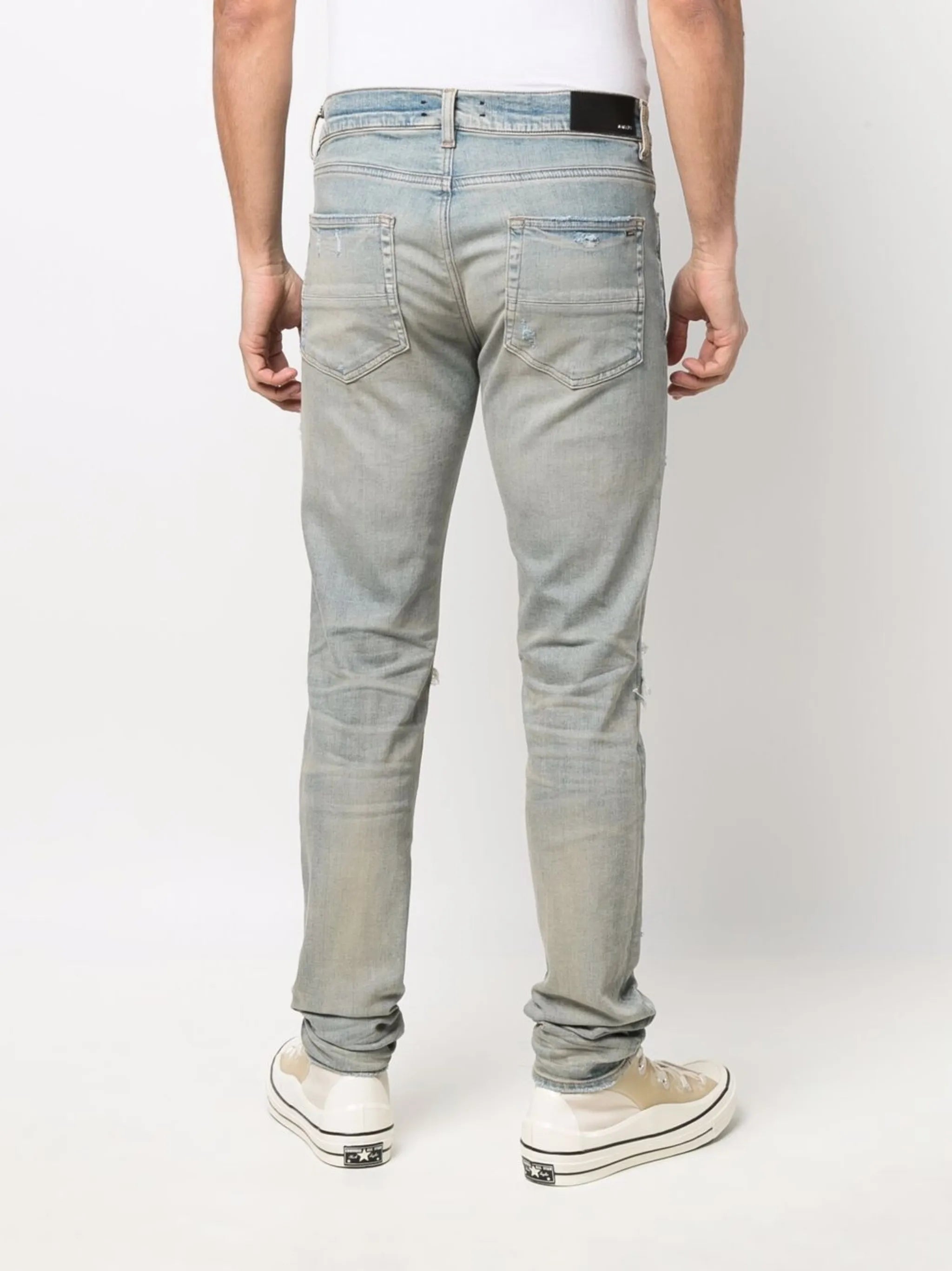 MX1 distressed-effect skinny jeans