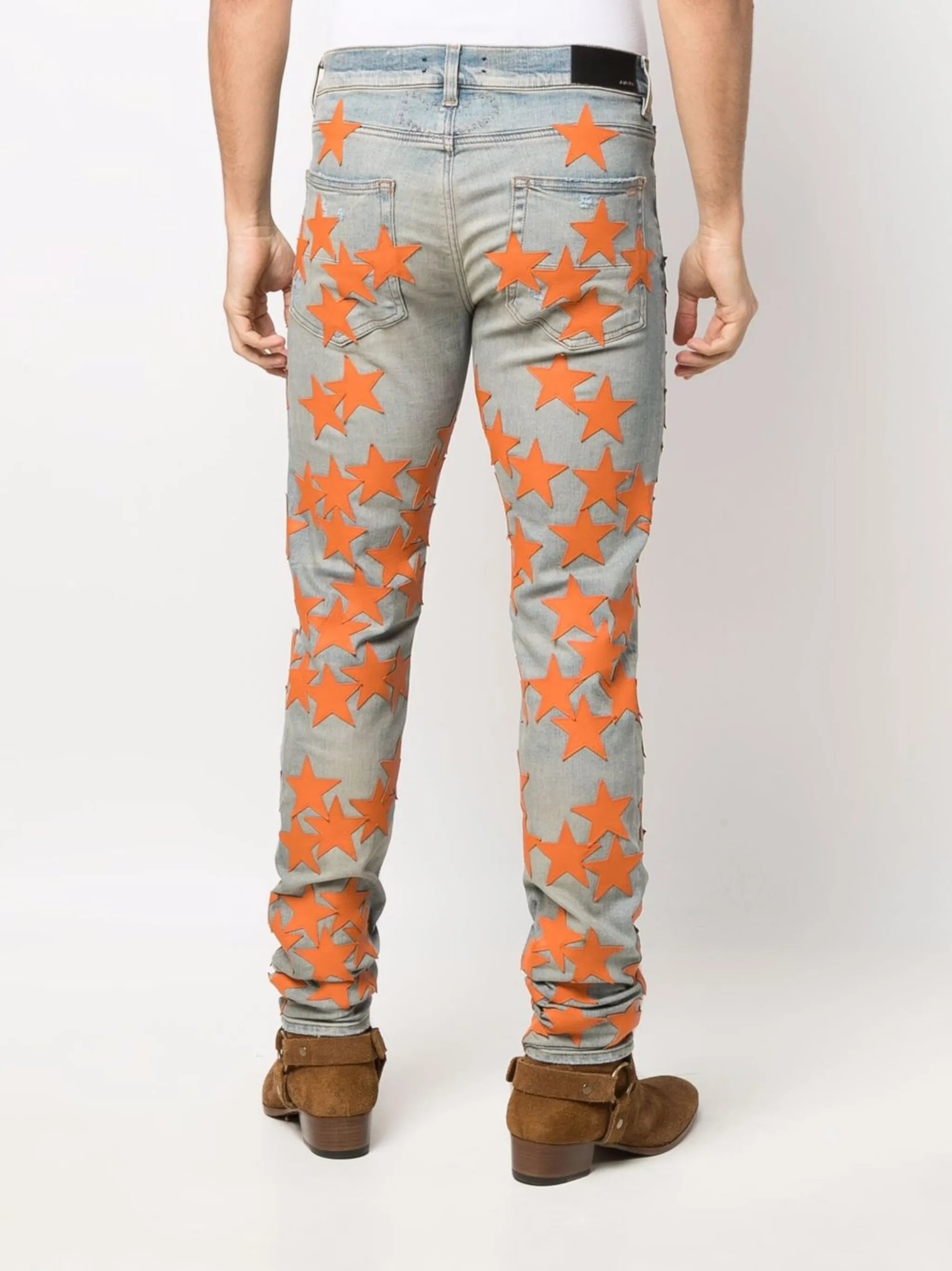 star-patch skinny jeans