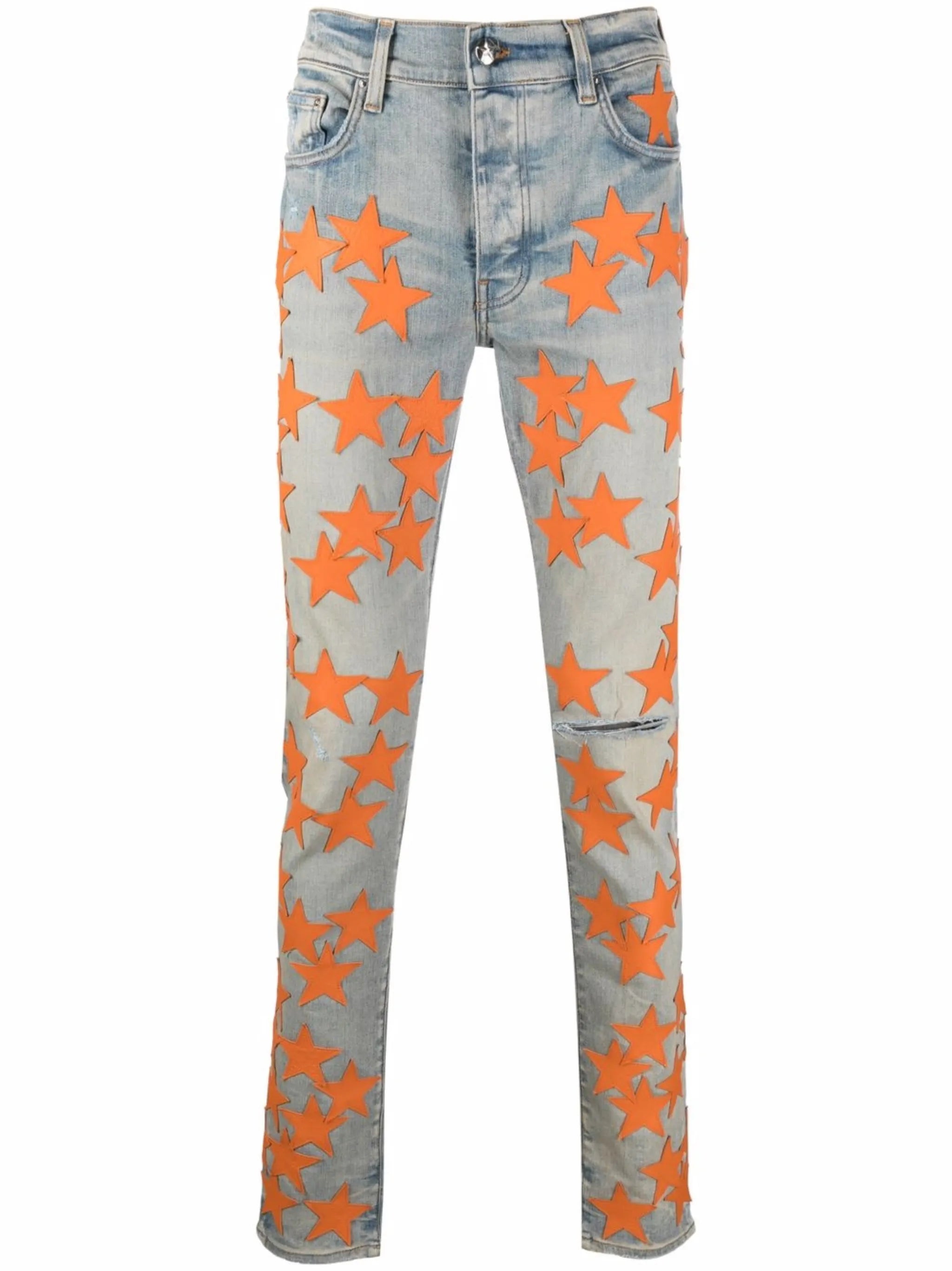 star-patch skinny jeans