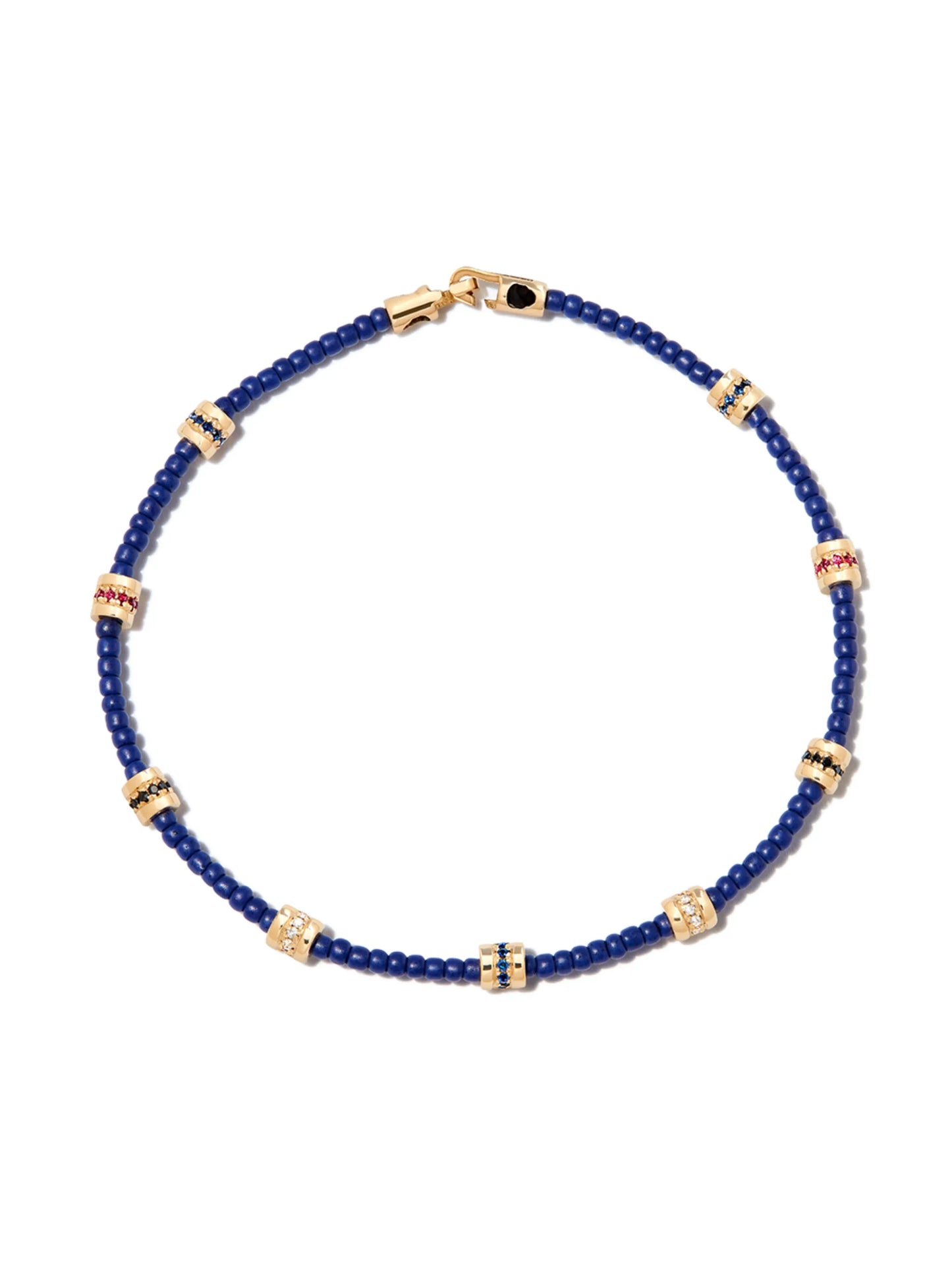 14kt yellow gold diamond beaded bracelet