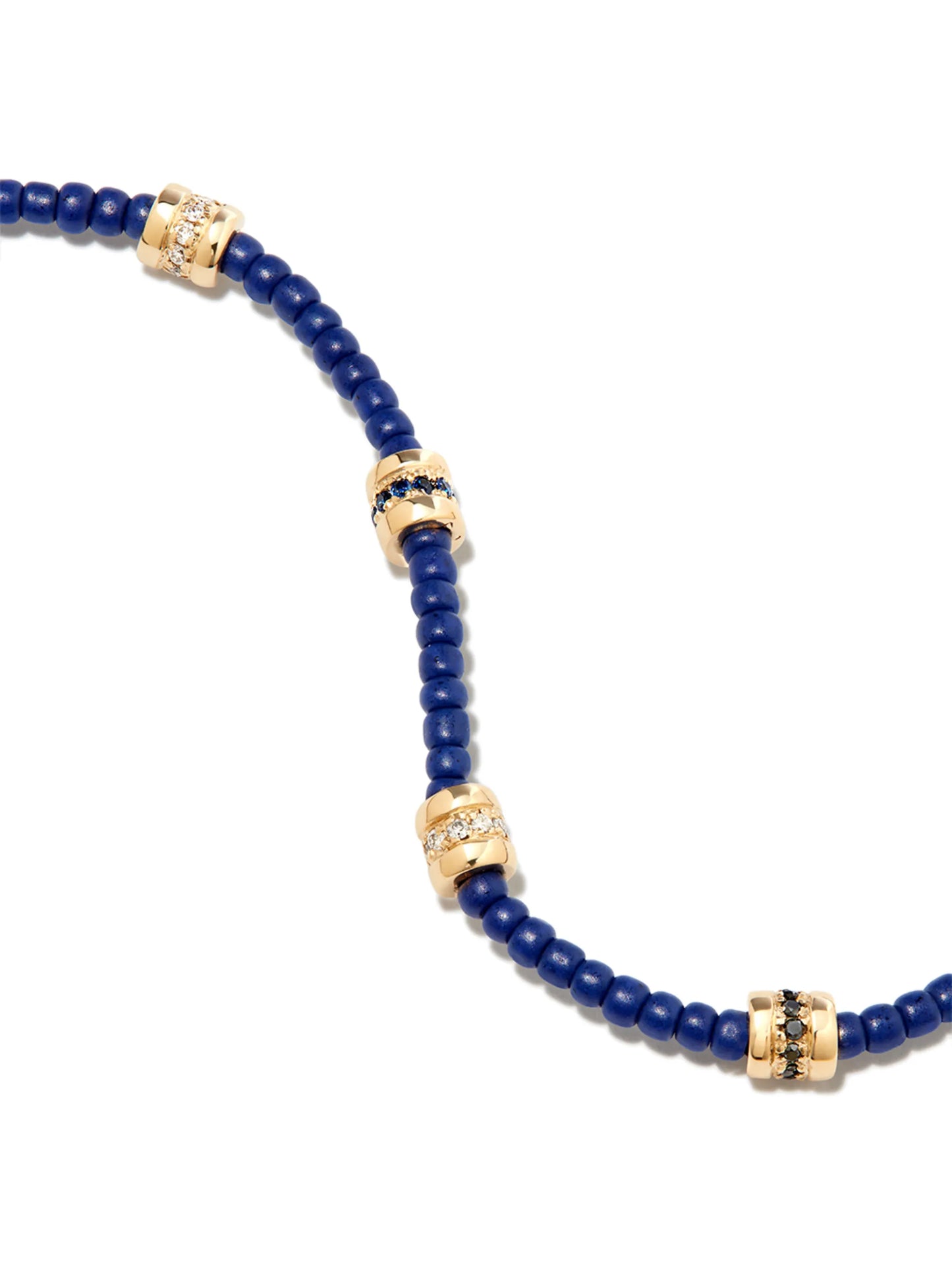 14kt yellow gold diamond beaded bracelet