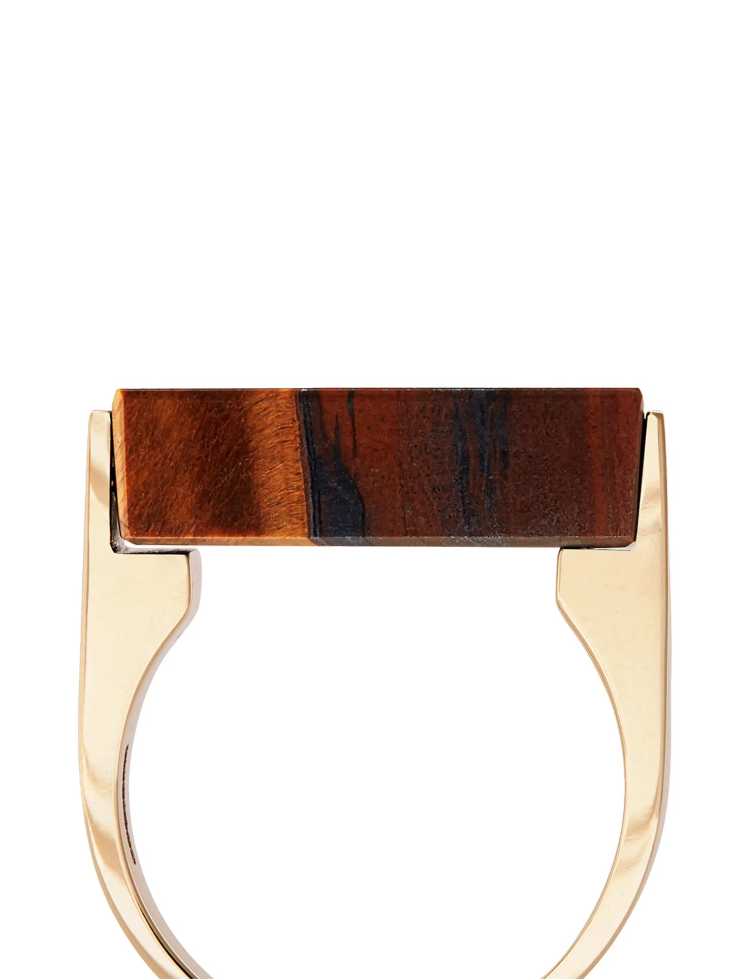 14kt yellow gold tiger eye ring
