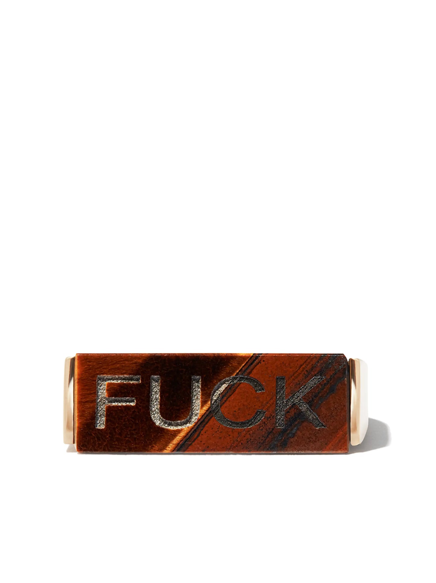 14kt yellow gold tiger eye ring