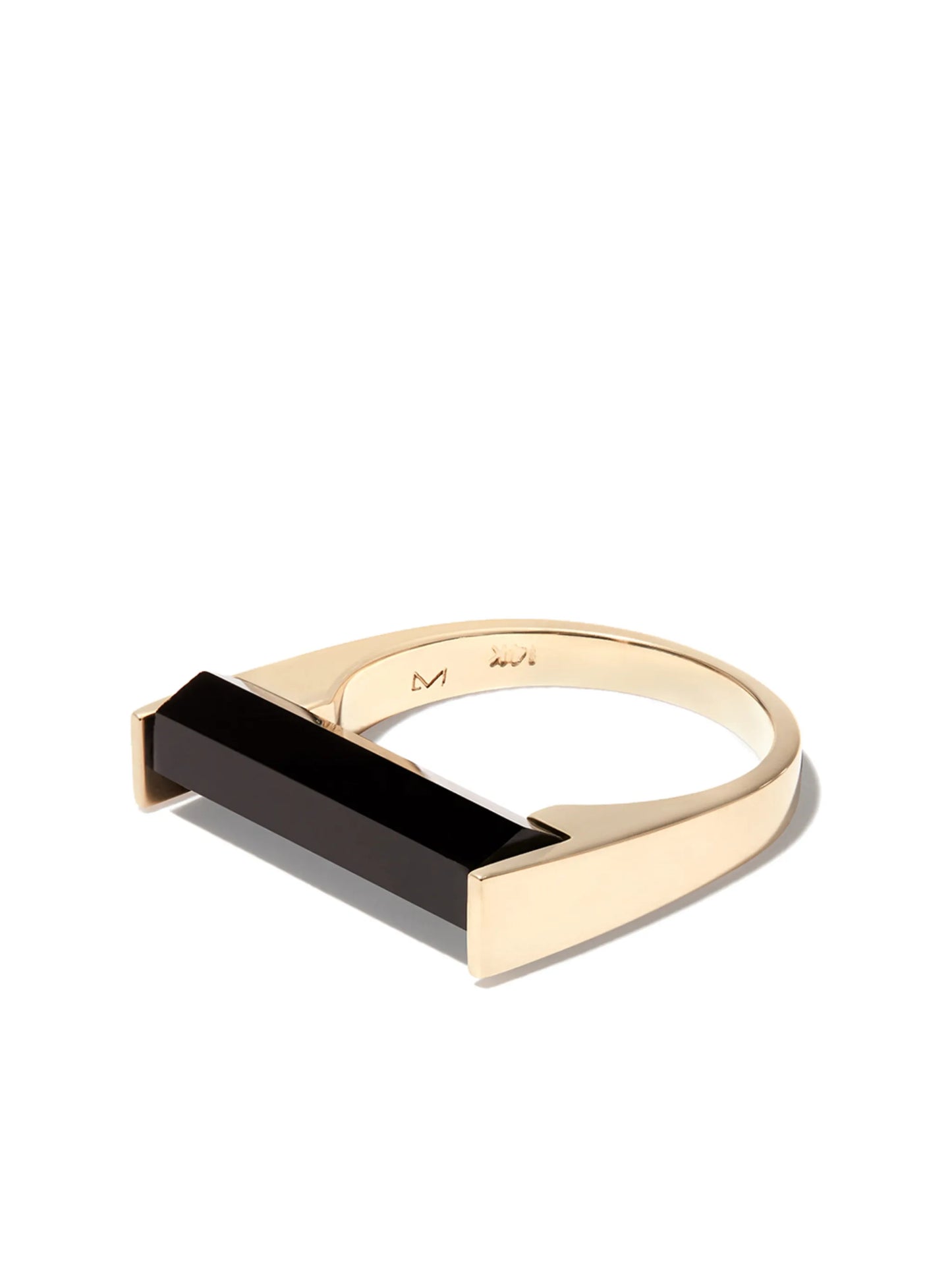 14kt yellow gold onyx signet ring