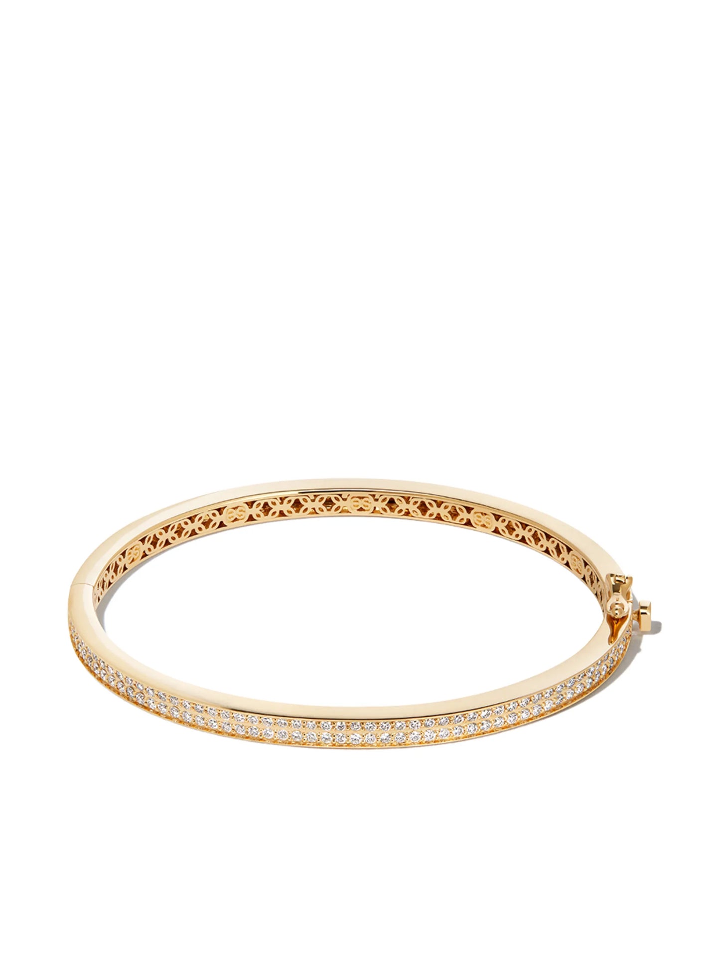 14kt yellow gold pavé-set diamond bangle