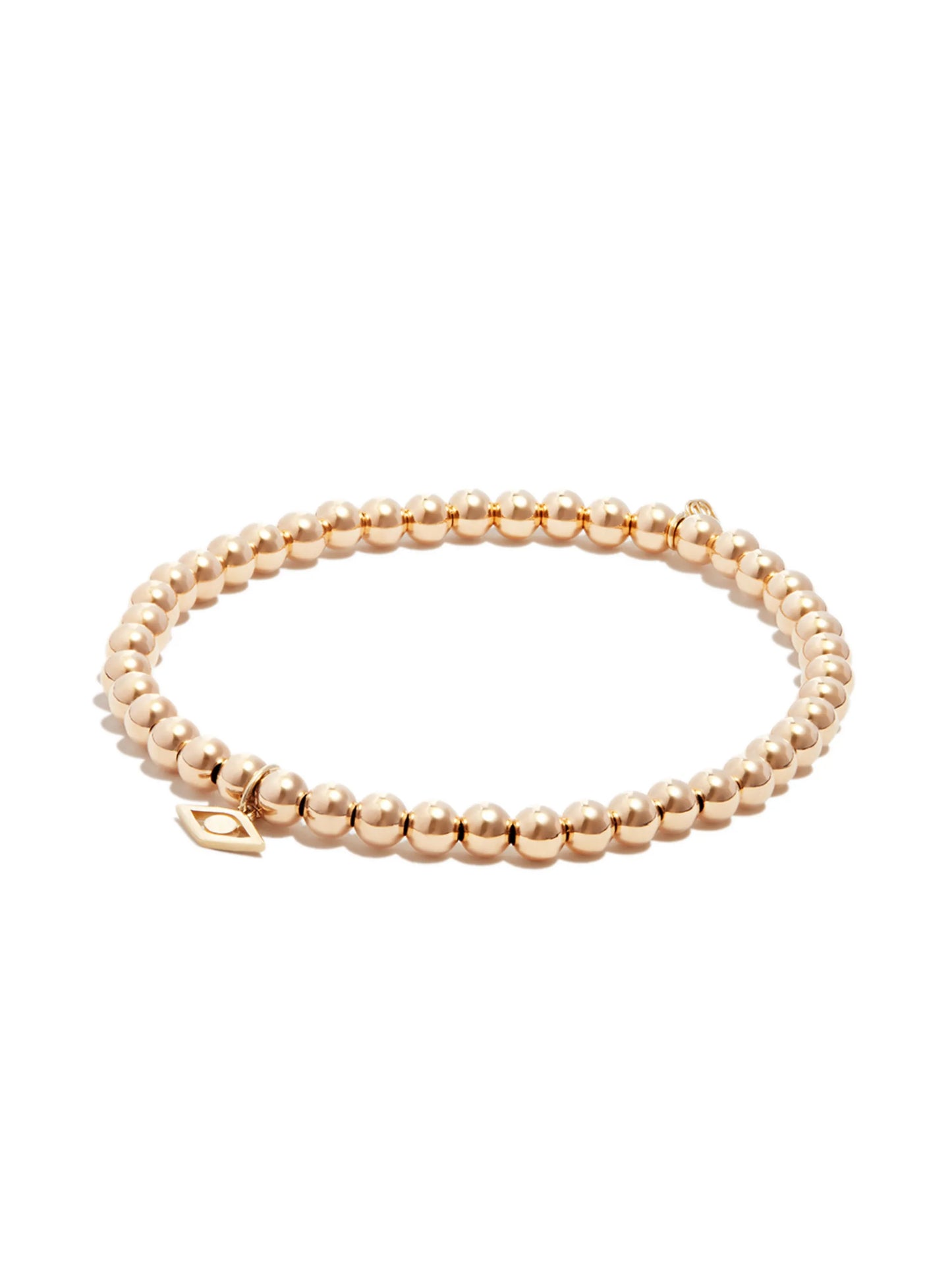 14kt yellow gold Evil Eye charm bracelet