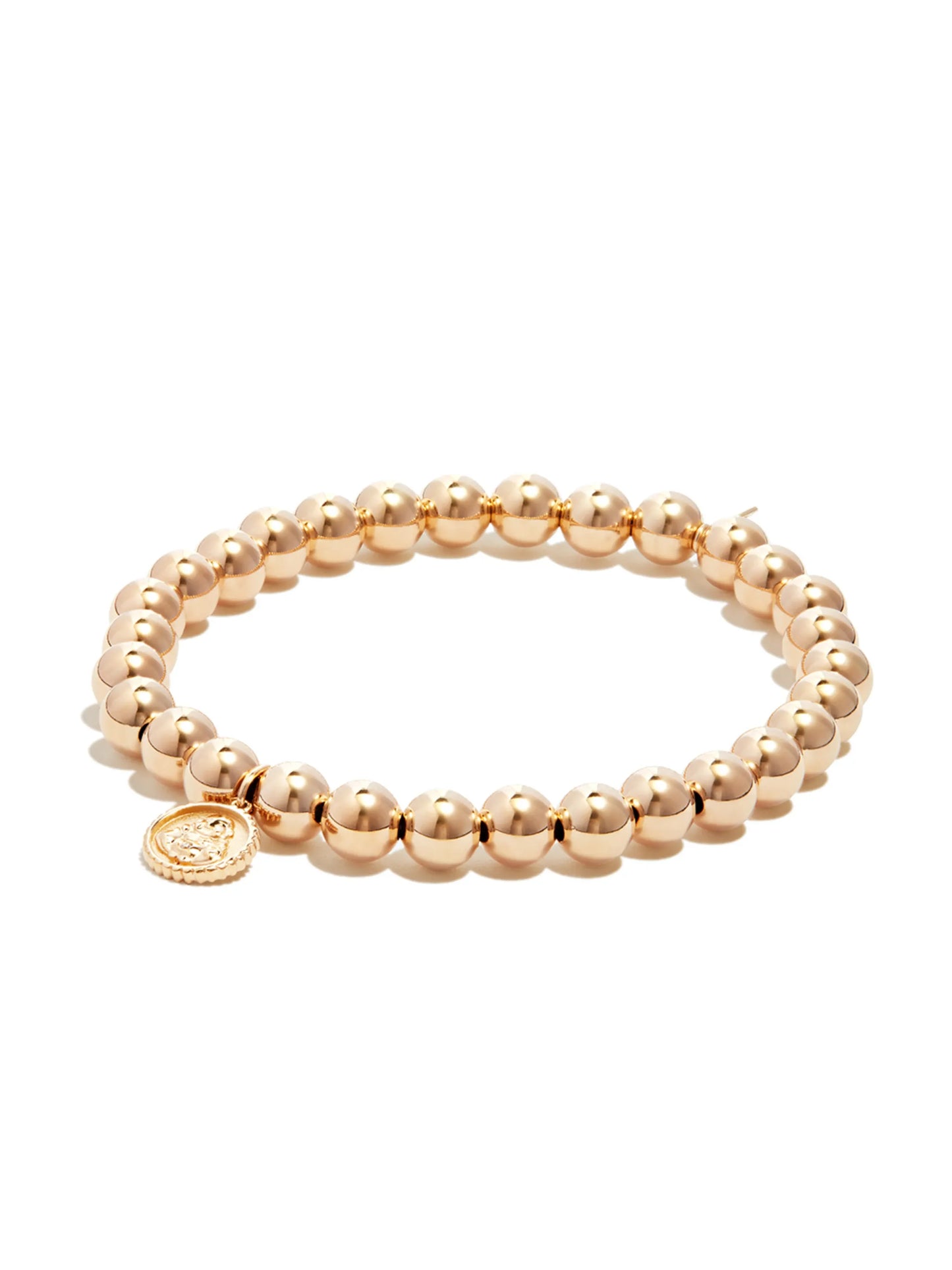 14kt yellow gold Tiny Sitting Buddha beaded bracelet