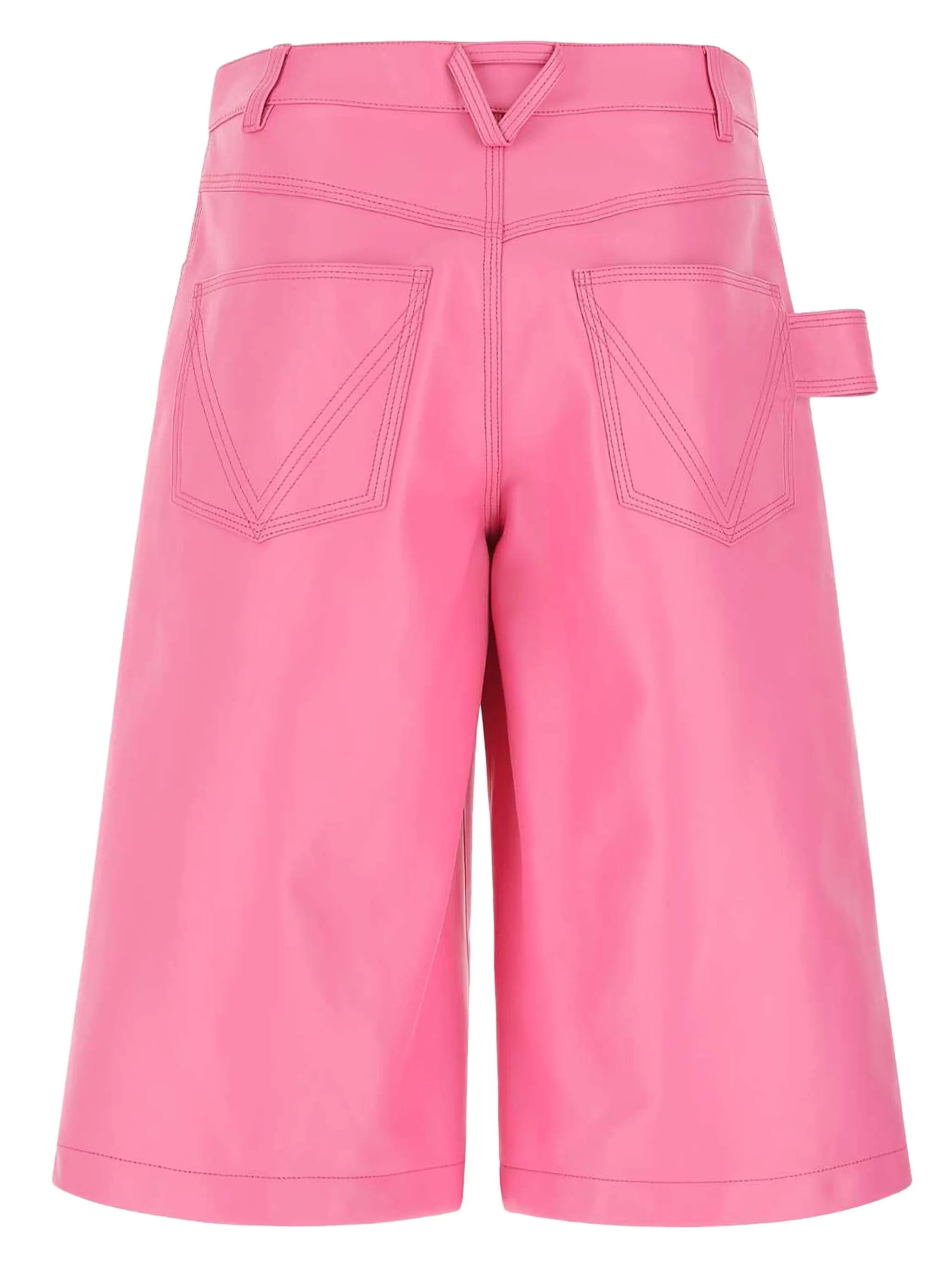 leather Bermuda shorts