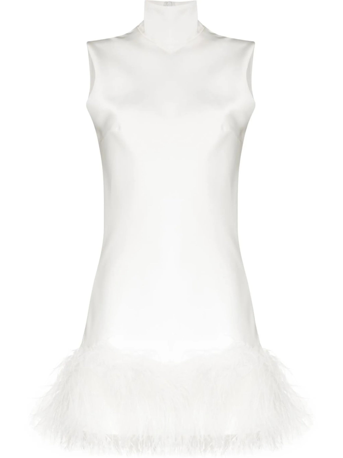 Umiko feather-trimmed mini dress