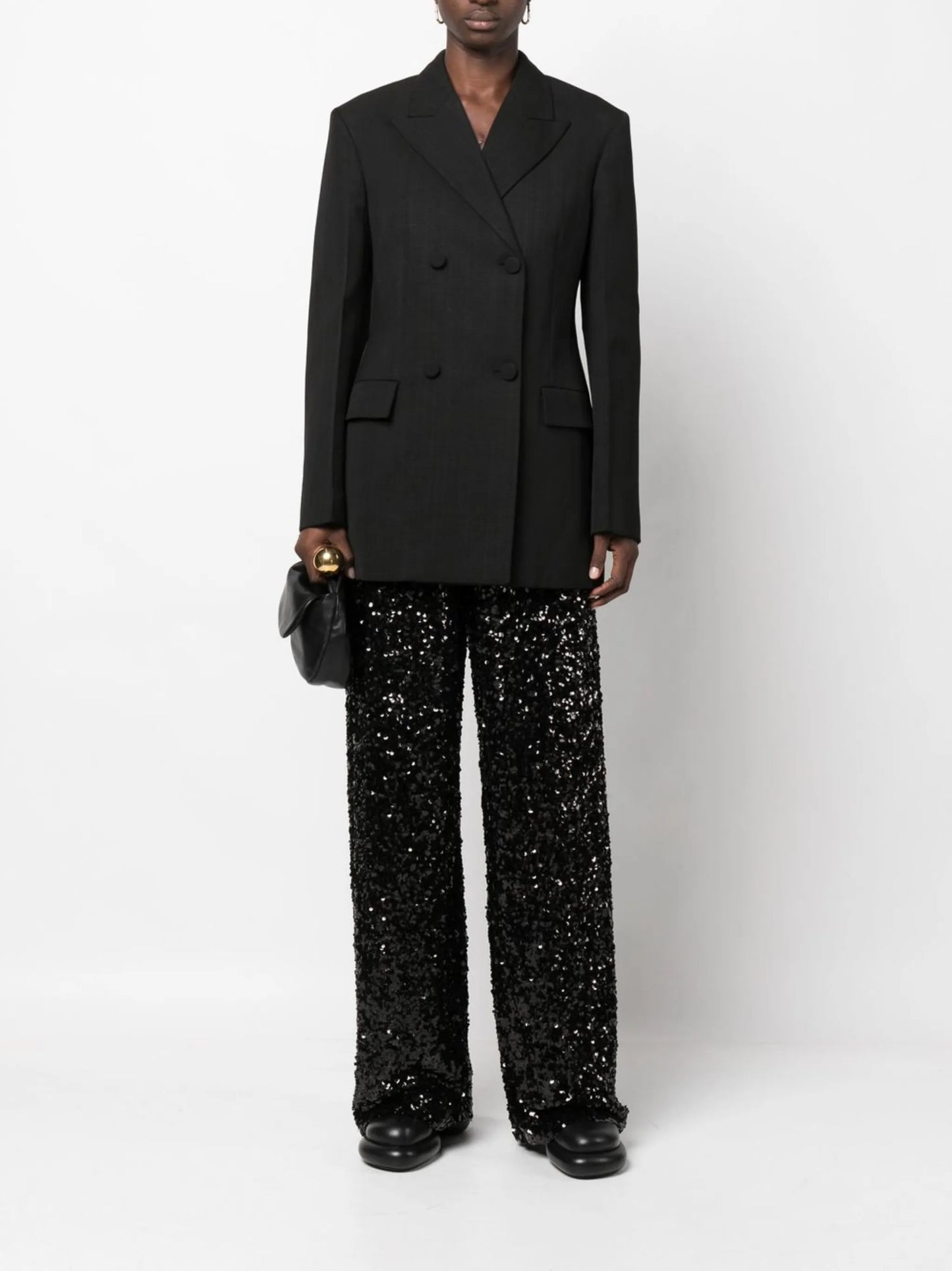double-breasted silk-blend blazer