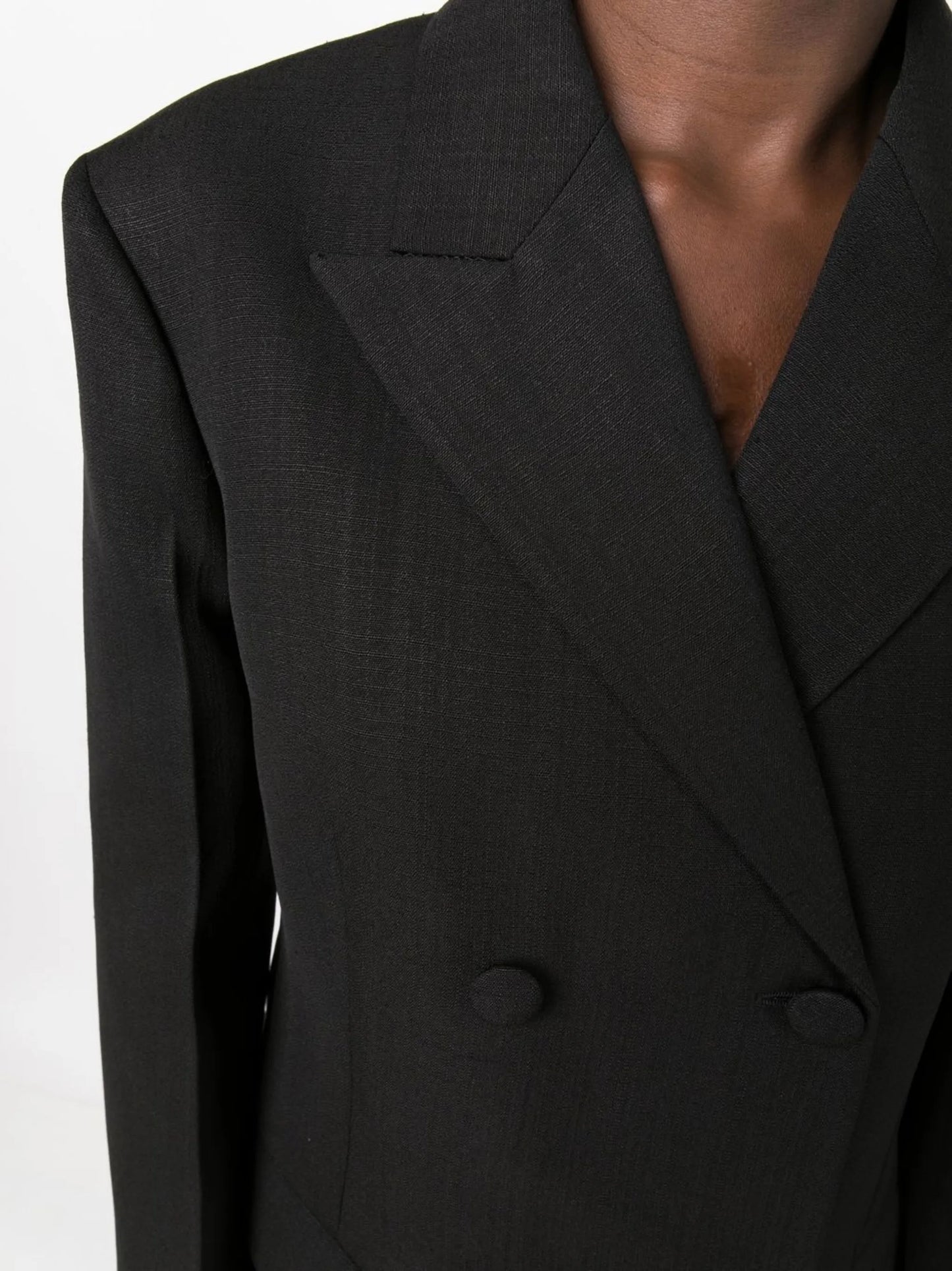 double-breasted silk-blend blazer