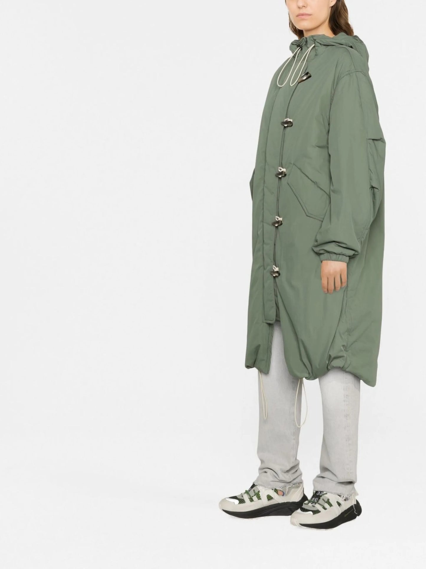 mid-length hooded parka
