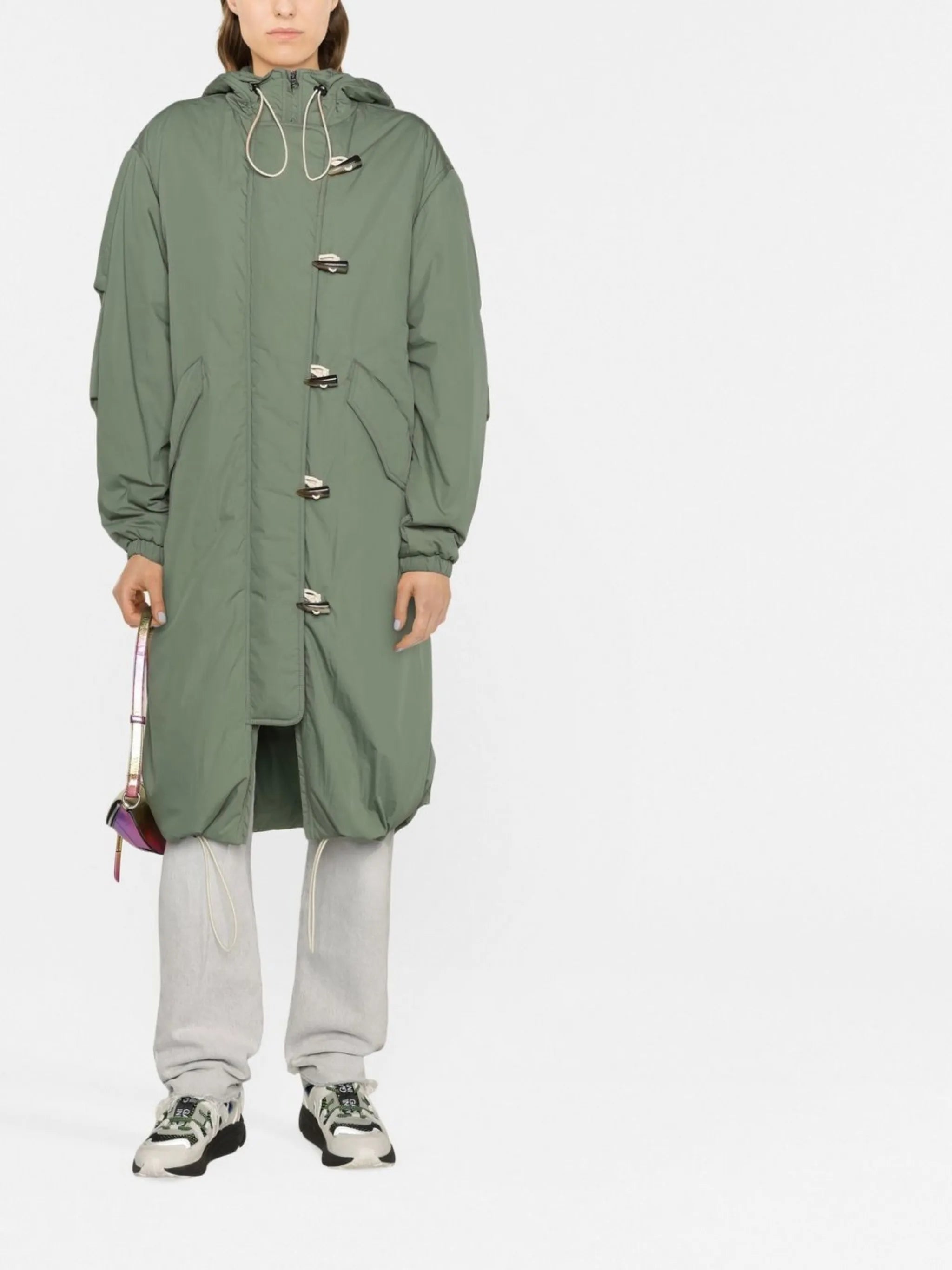 mid-length hooded parka