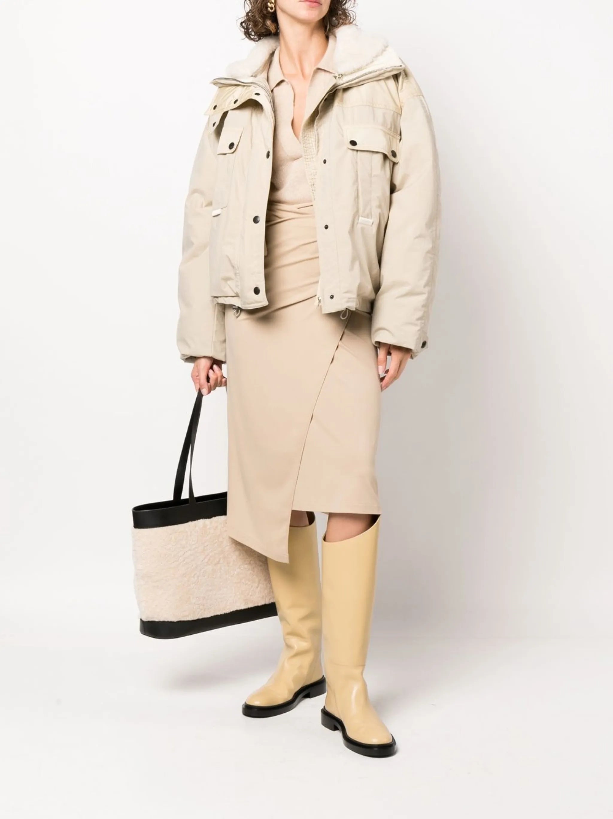 Dellazia padded faux-shearling jacket