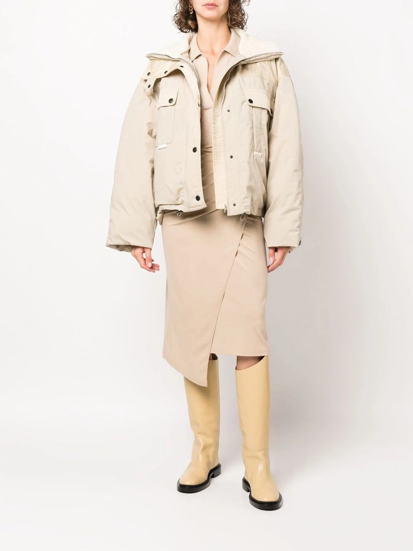 Dellazia padded faux-shearling jacket