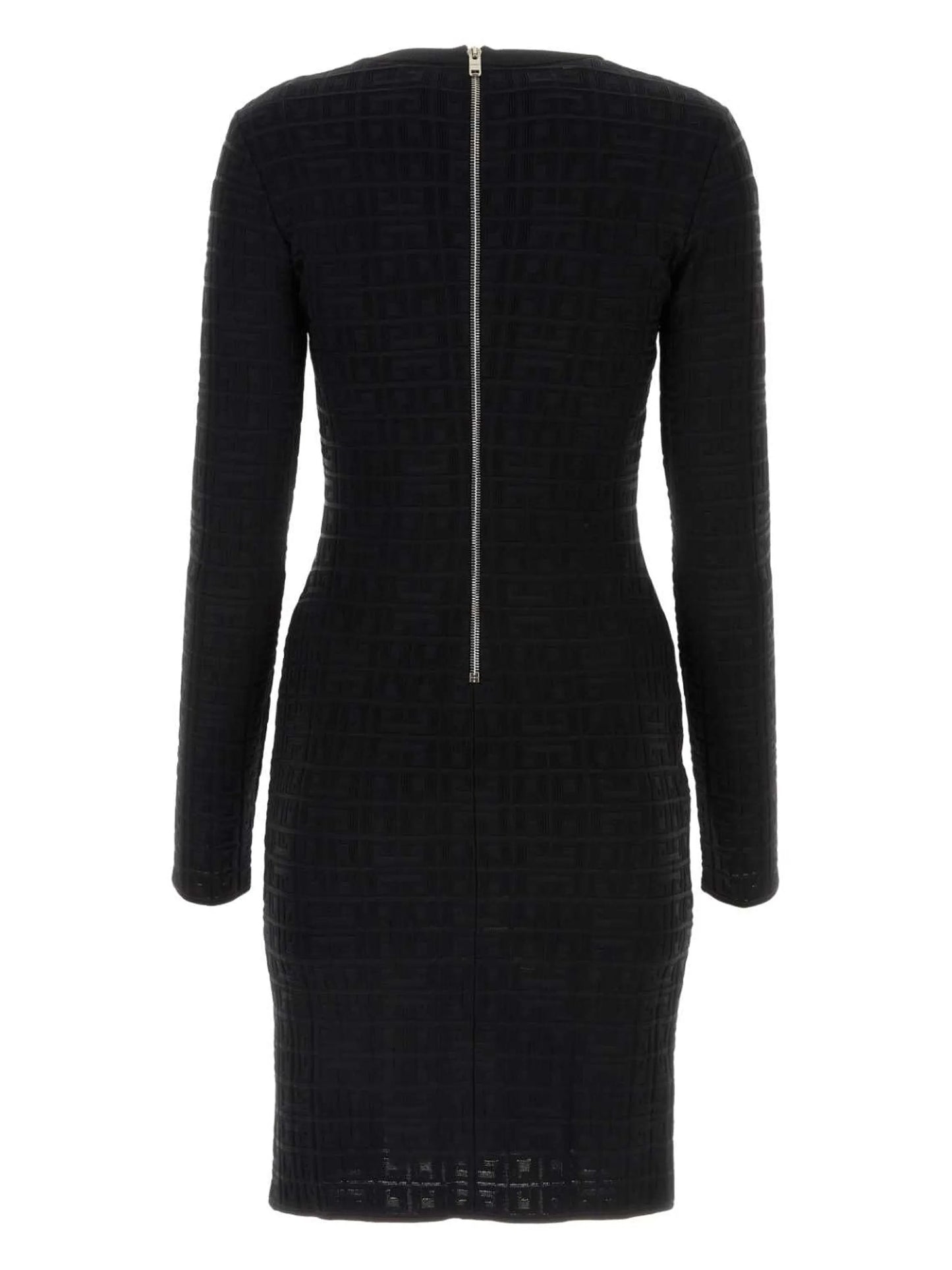 4G jacquard long-sleeved dress