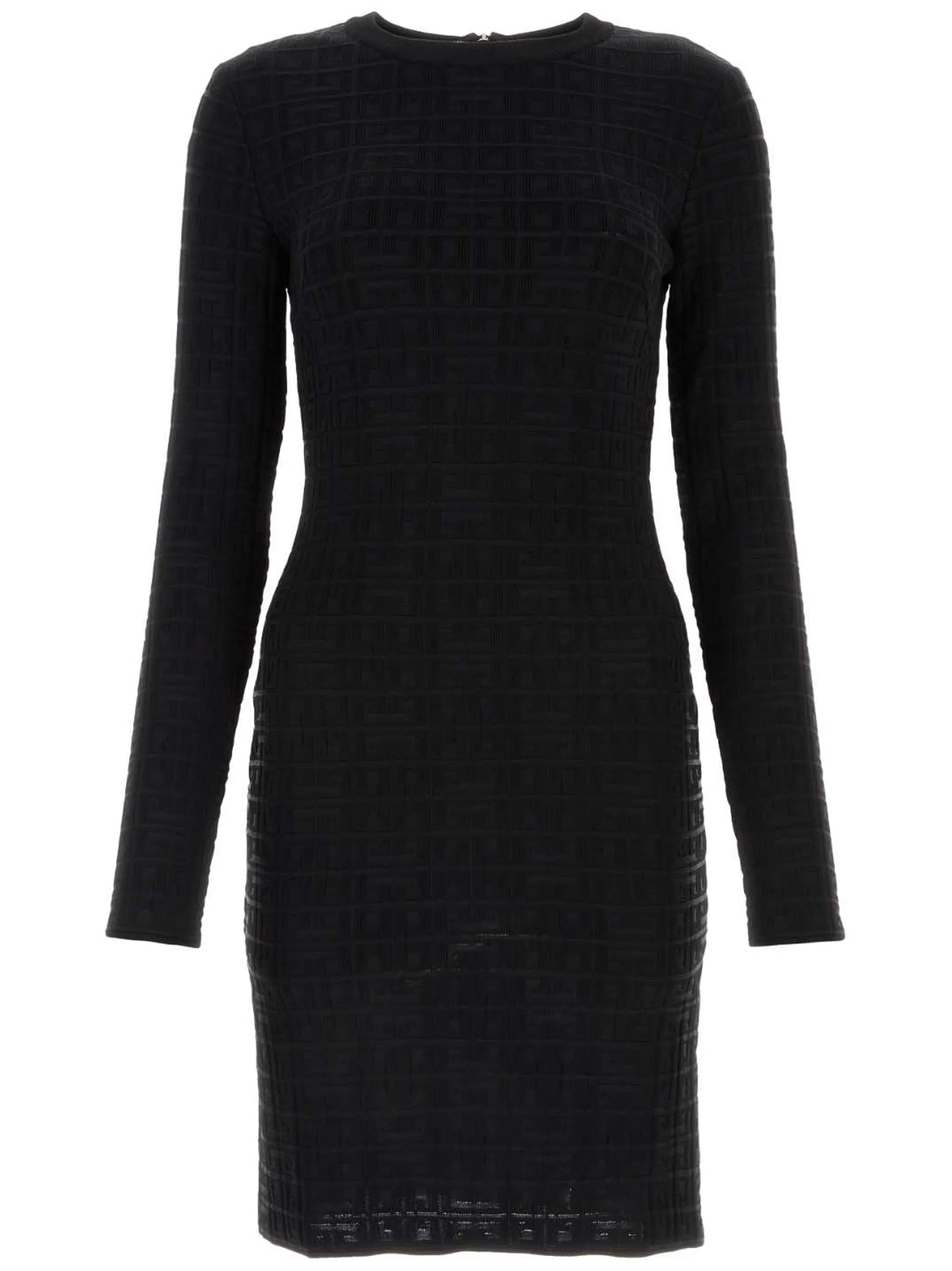 4G jacquard long-sleeved dress