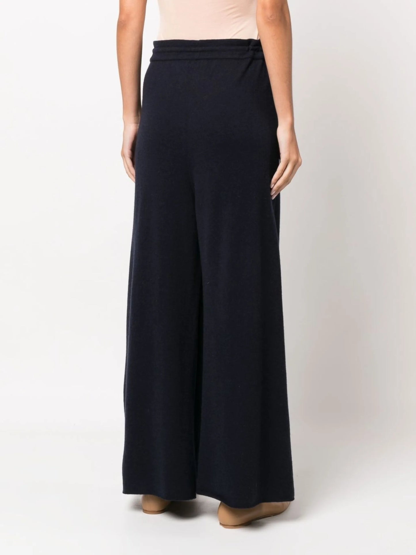 drawstring-waist cashmere trousers